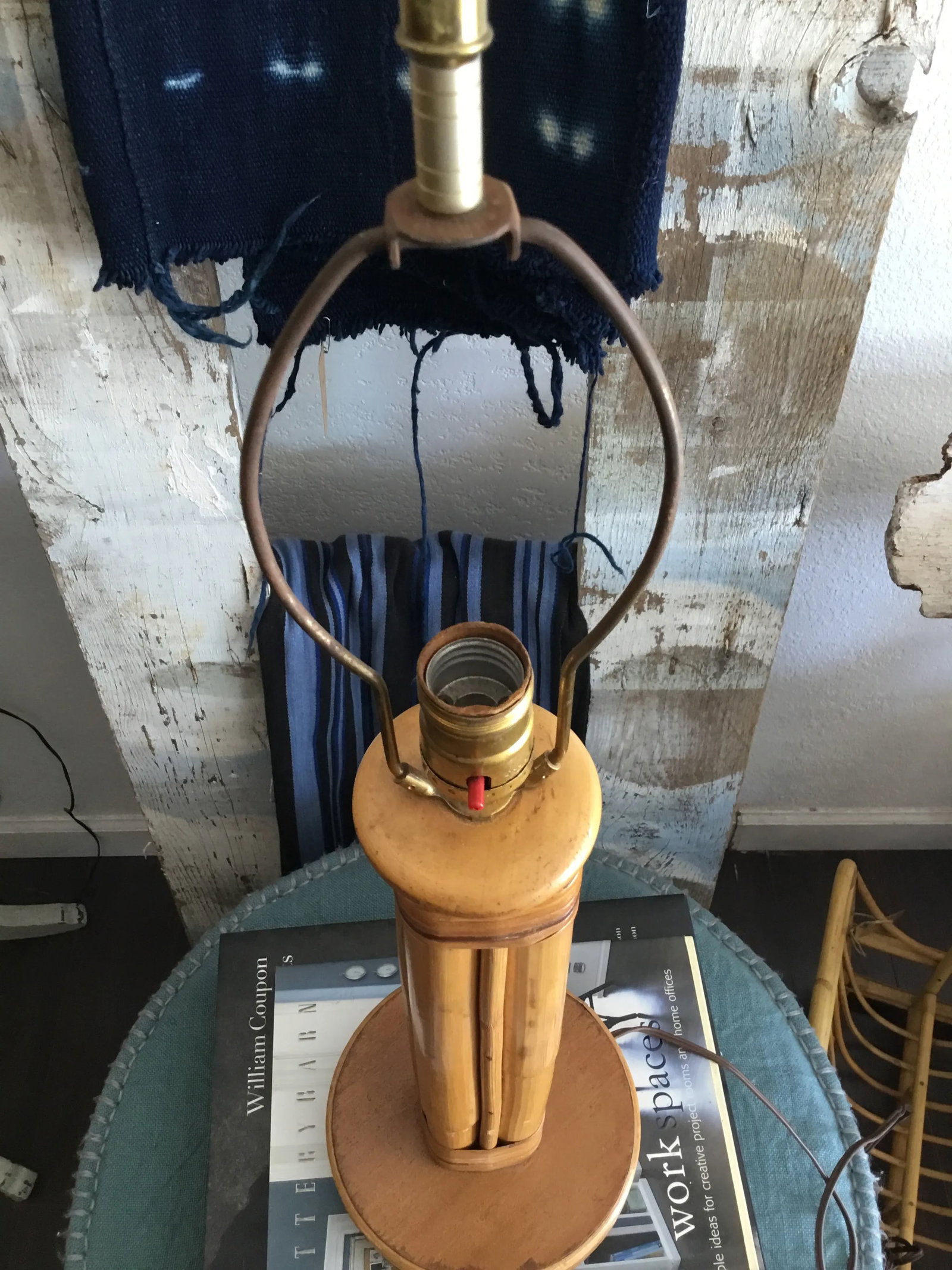 Mid Century Rattan Table Lamp - 6