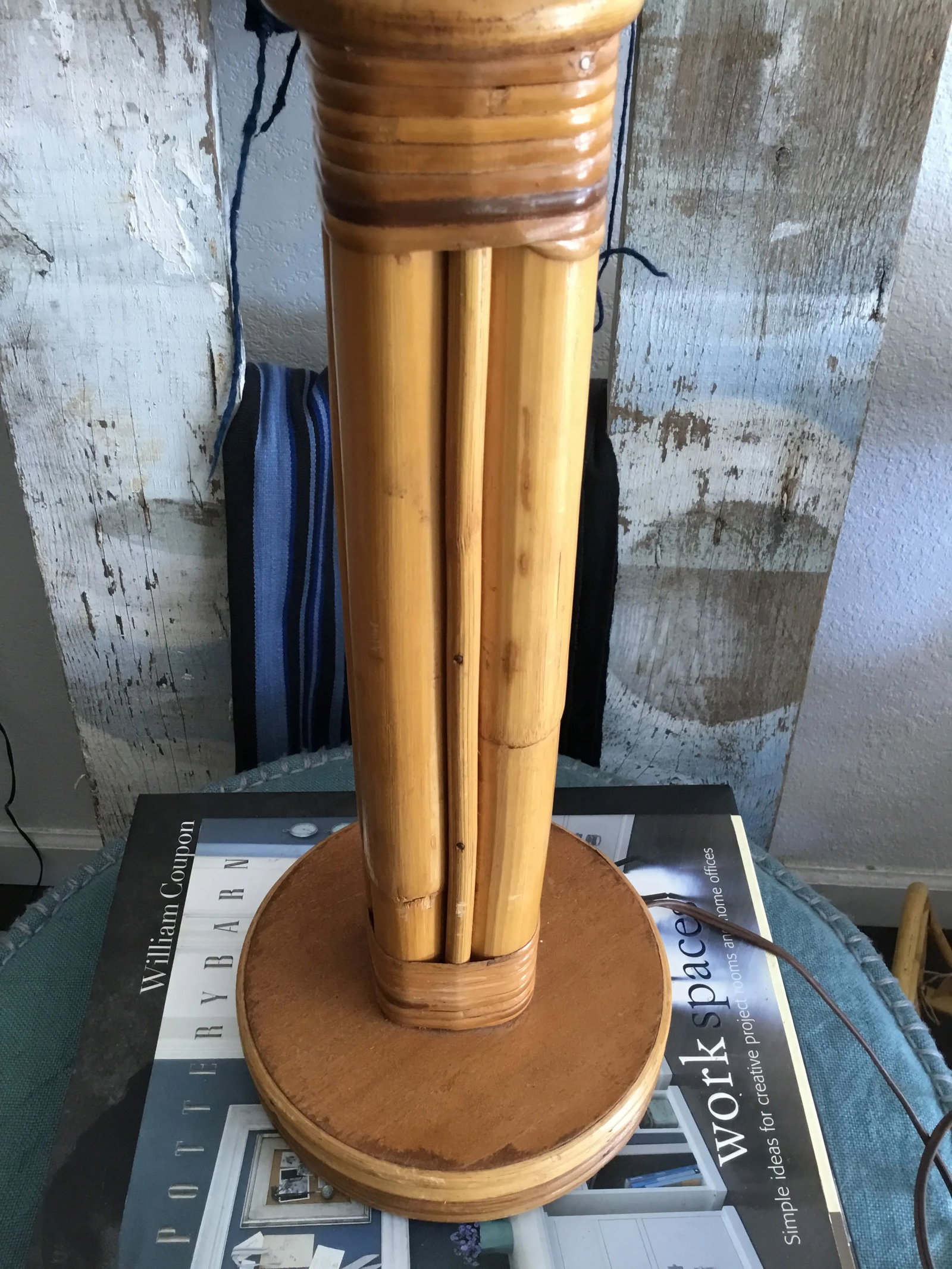 Mid Century Rattan Table Lamp - 7