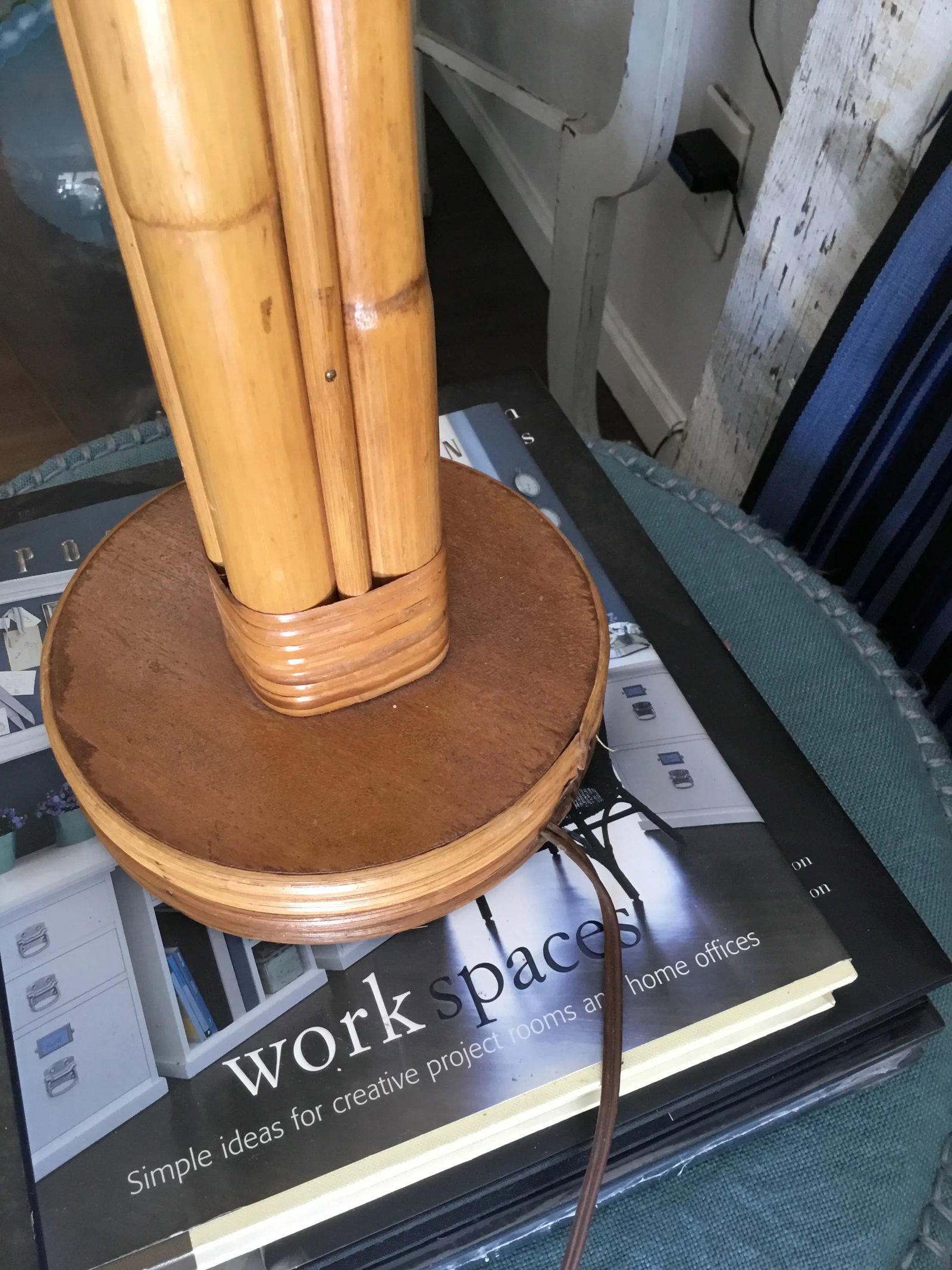 Mid Century Rattan Table Lamp - 8