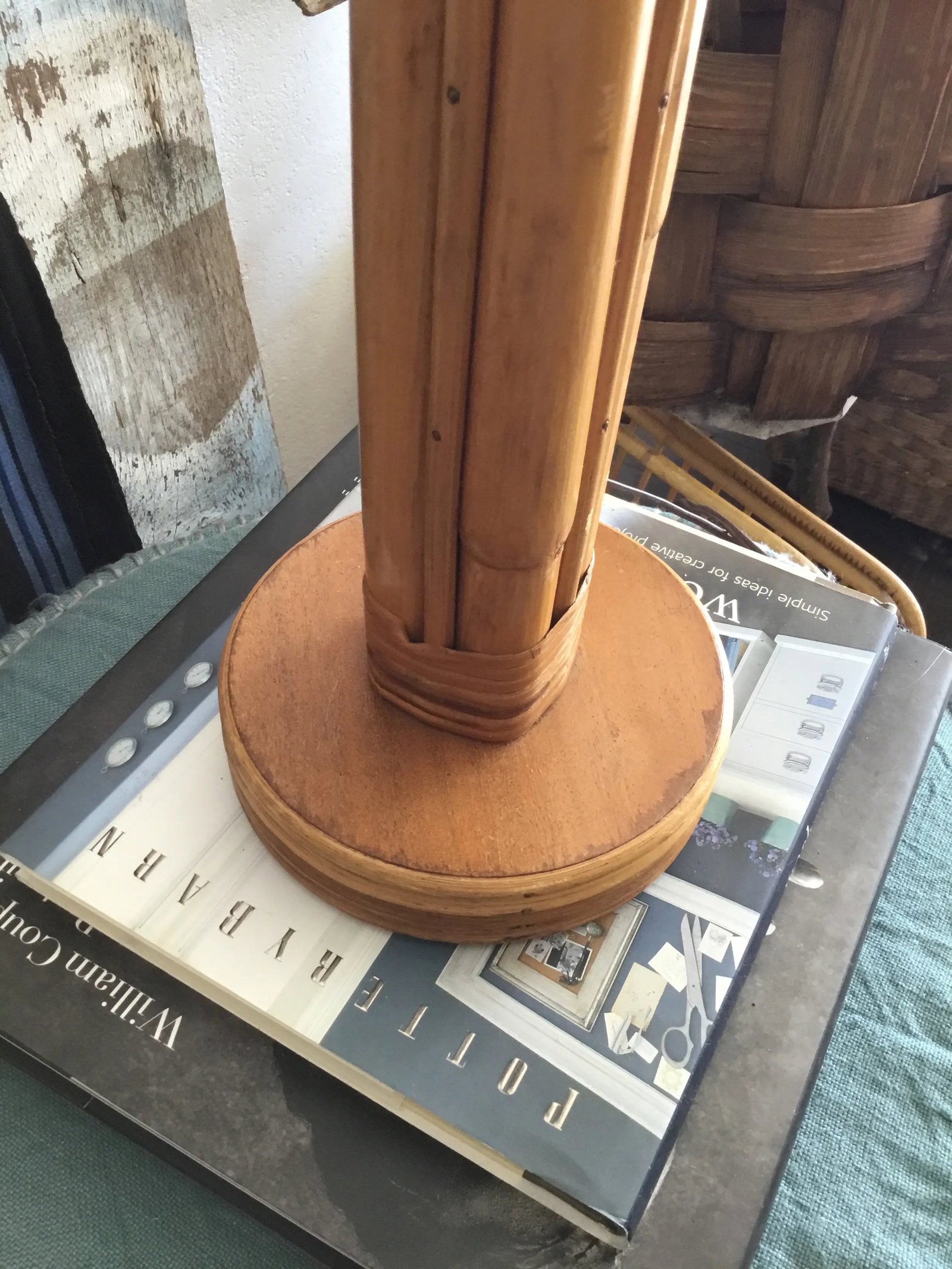 Mid Century Rattan Table Lamp - 9
