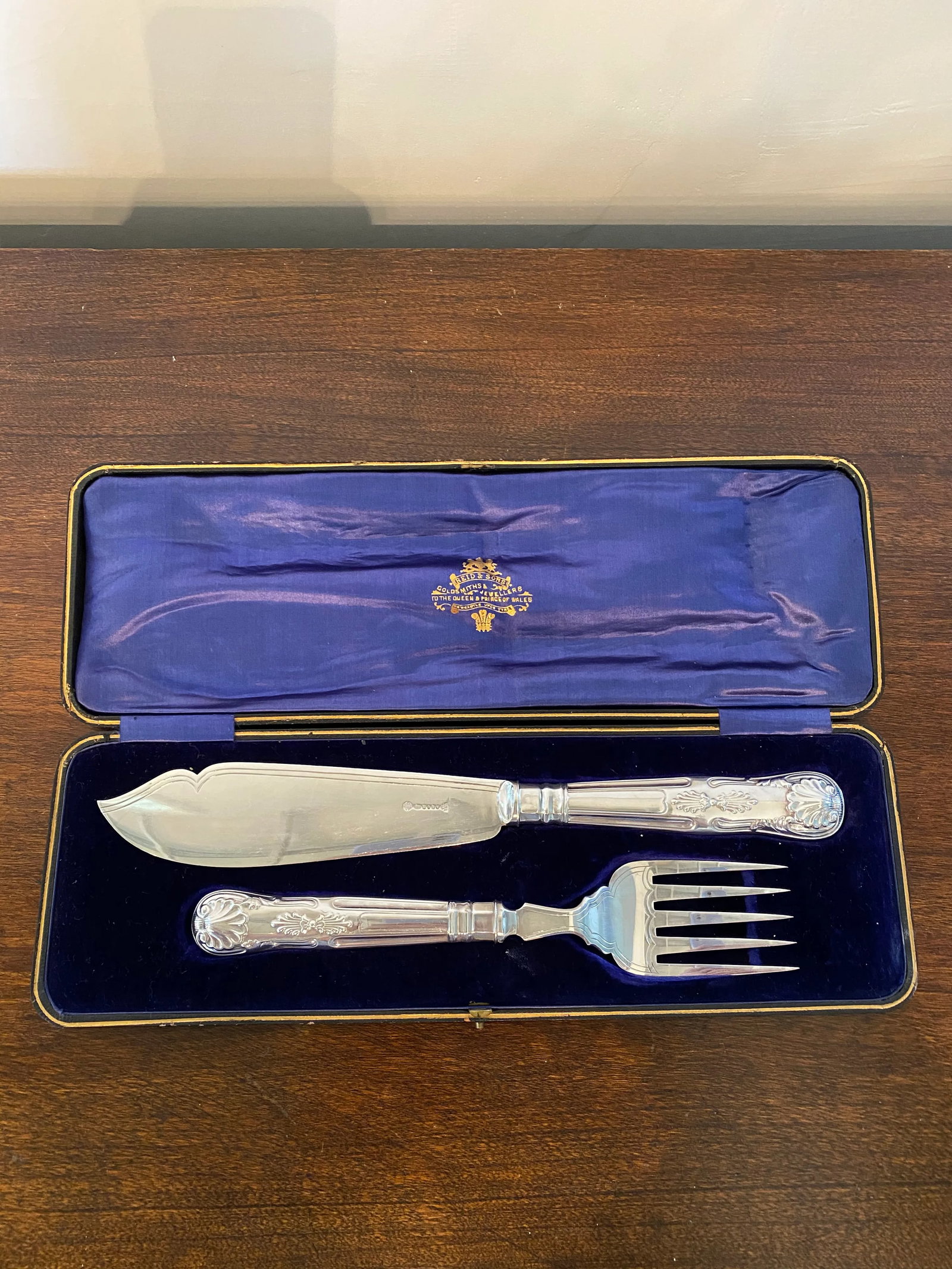 Kings Pattern Silver Serving Set - Set of 2 - 7