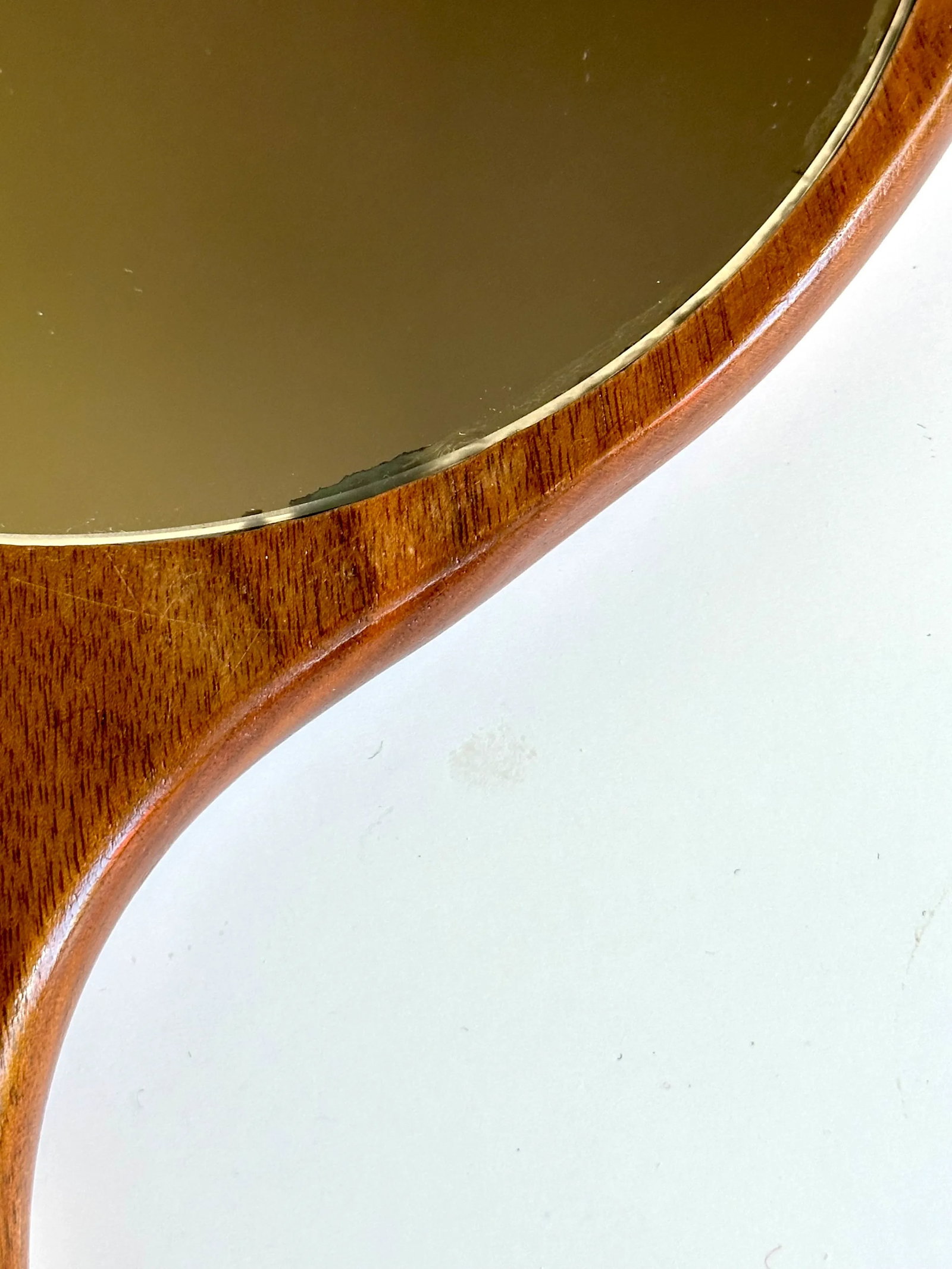 MCM Sculpted Walnut Hand Mirror - 6