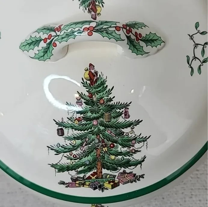 1990s Spode Christmas Tree Ceramic Soup Tureen - 7