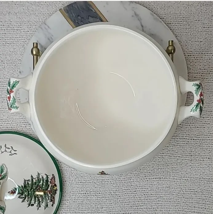 1990s Spode Christmas Tree Ceramic Soup Tureen - 9