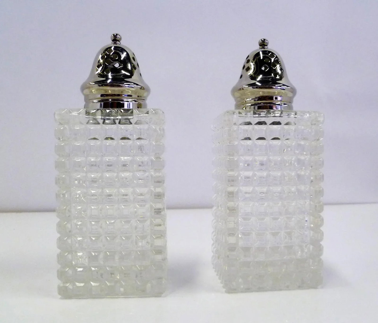 Early 1900s English Brilliant Cut Crystal Sugar Shaker and Muffineer - a Pair - 2