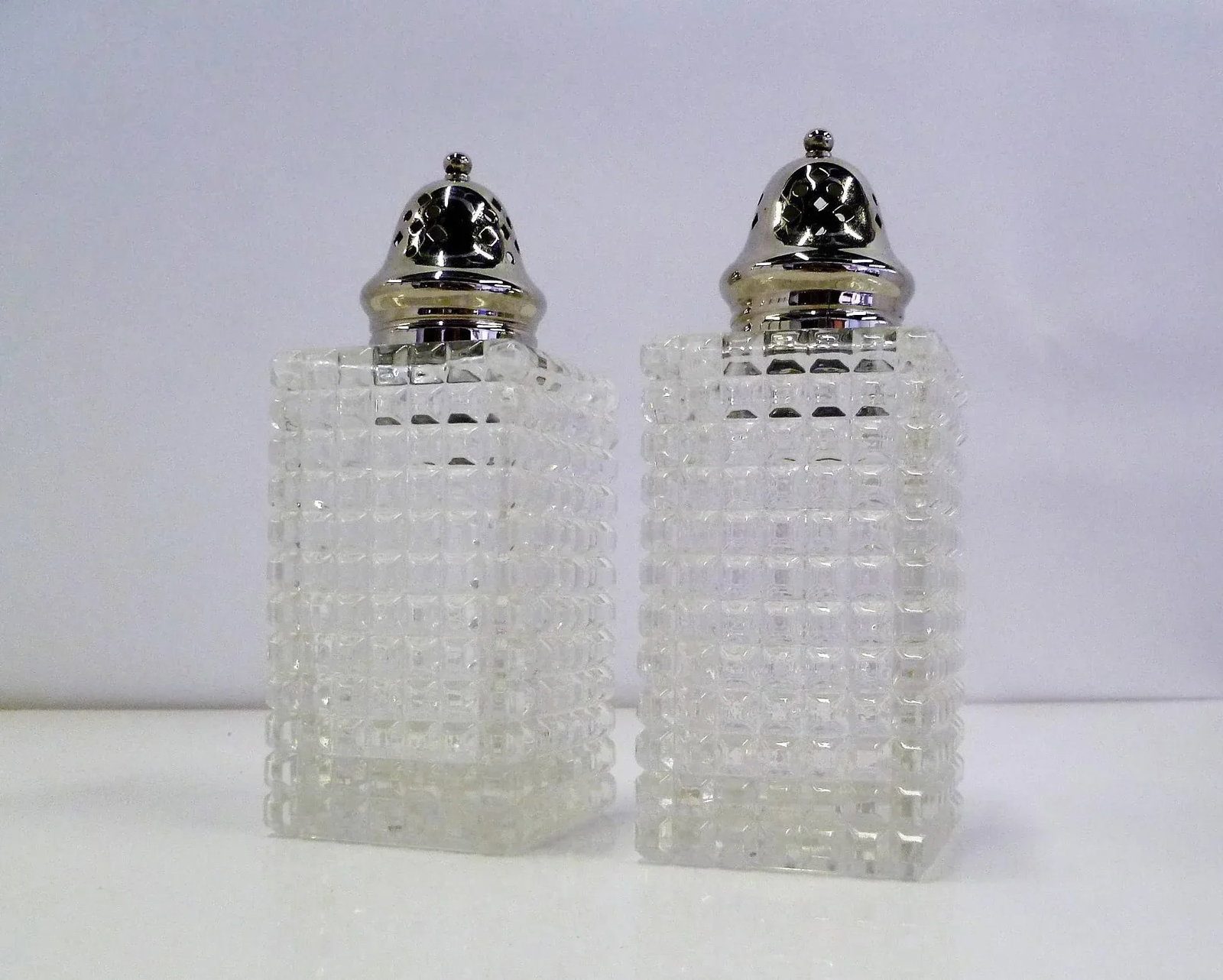 Early 1900s English Brilliant Cut Crystal Sugar Shaker and Muffineer - a Pair - 9