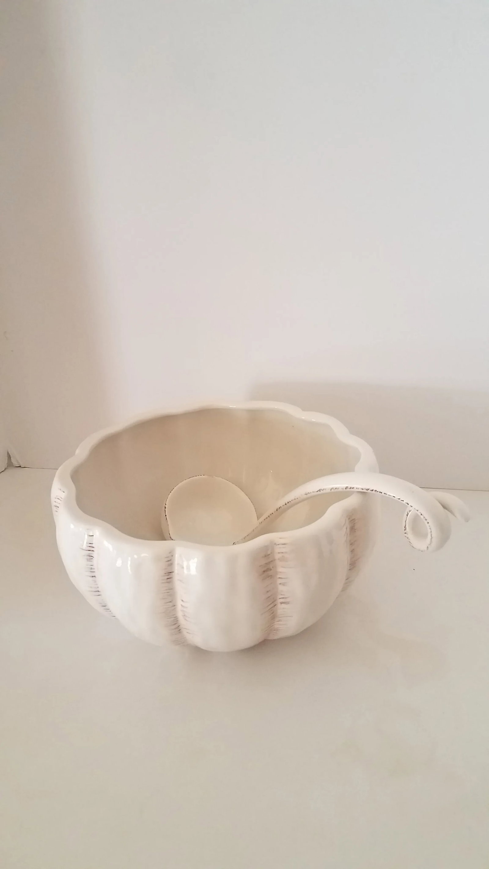 1980s Mikasa "Countryside Harvest" Soup Tureen & Ladle 3 Piece Set - 2