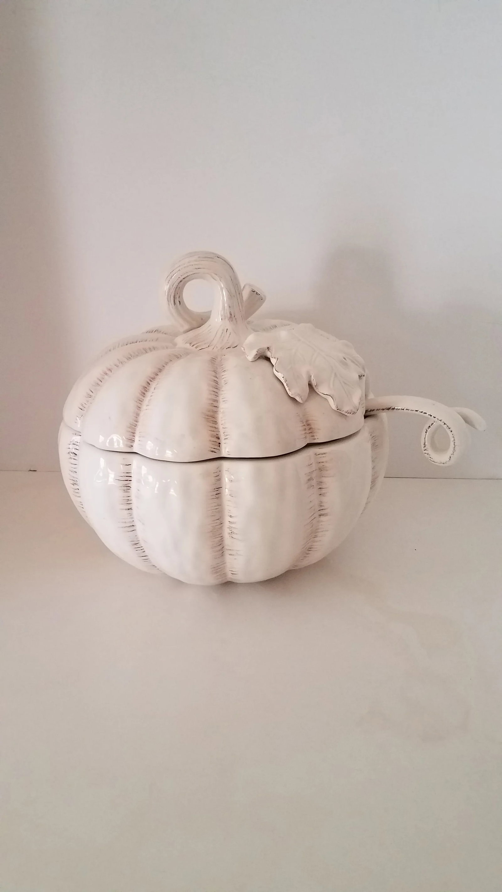 1980s Mikasa "Countryside Harvest" Soup Tureen & Ladle 3 Piece Set - 6
