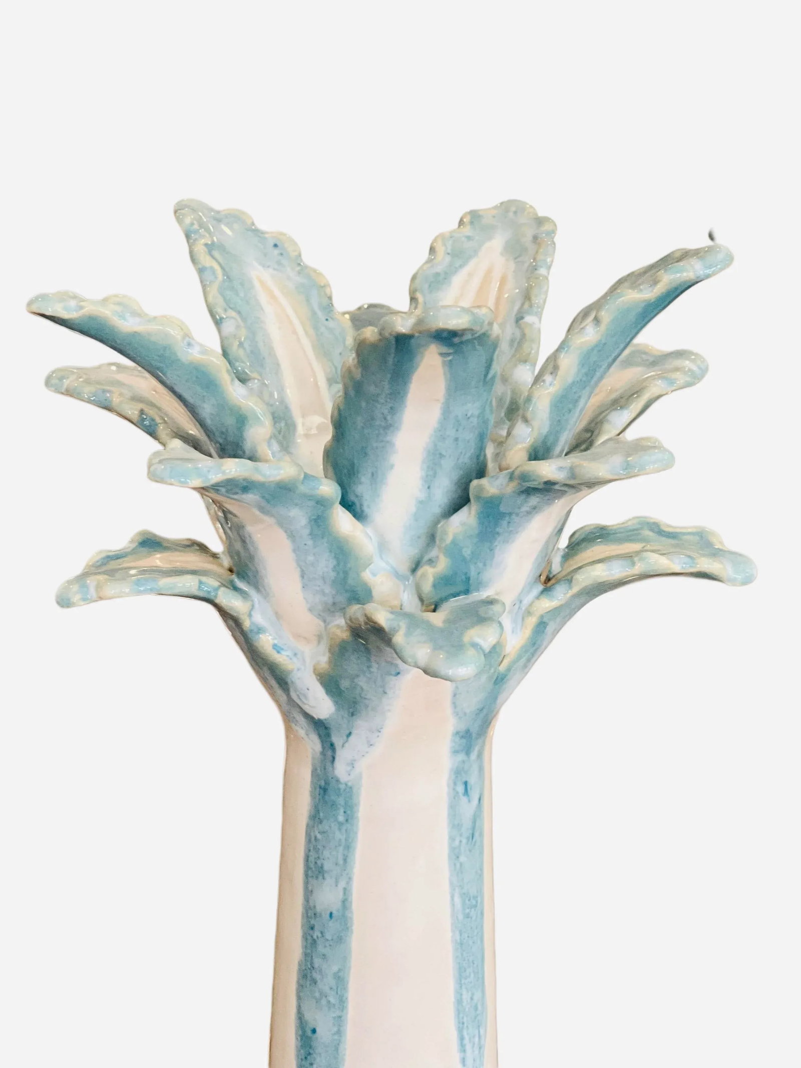 Tall Pair of Palm Beach Style Palm Tree Candle Holders - 5