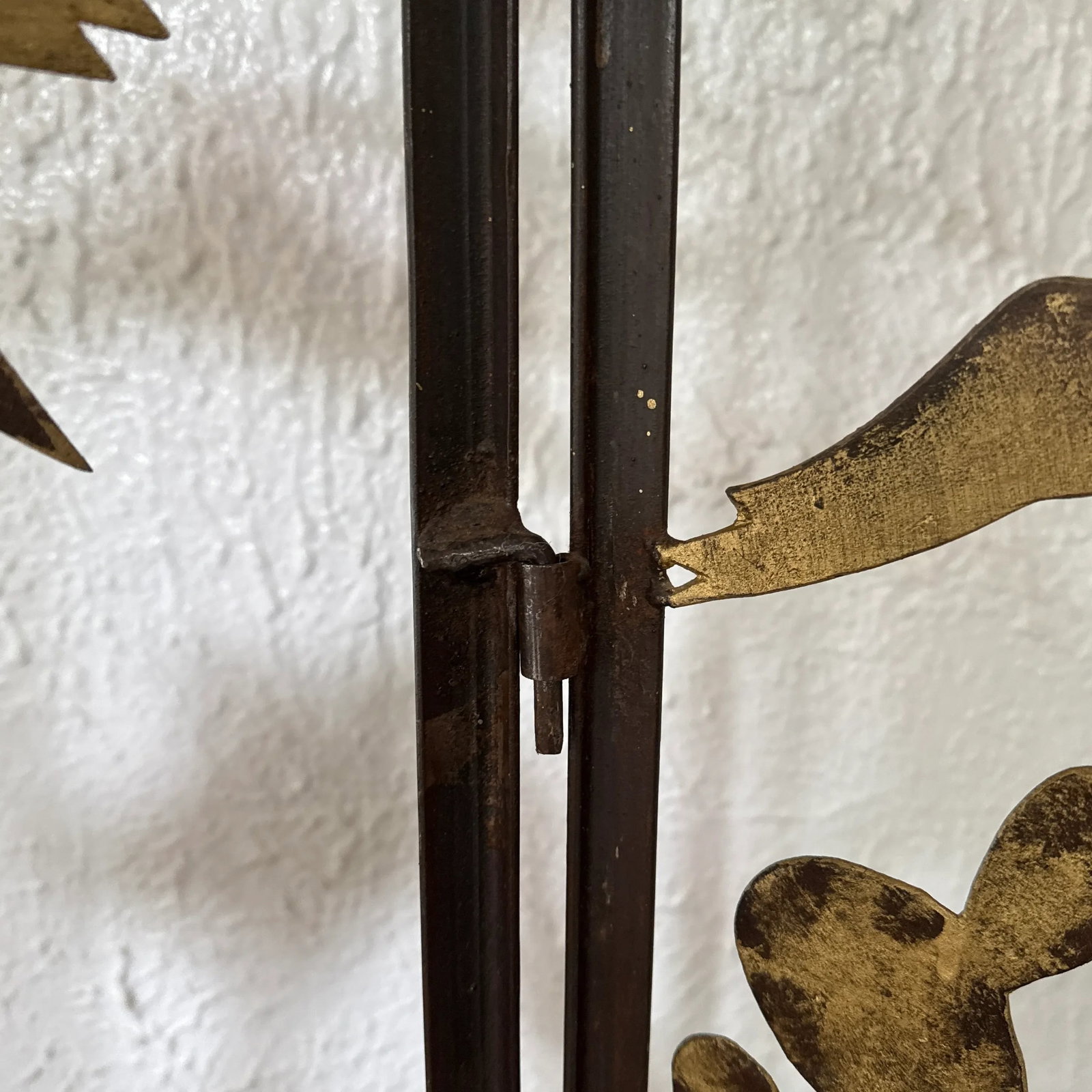 A Vintage Metalwork Room Divider With Animals, Figures and Naturalistic Objects - 9