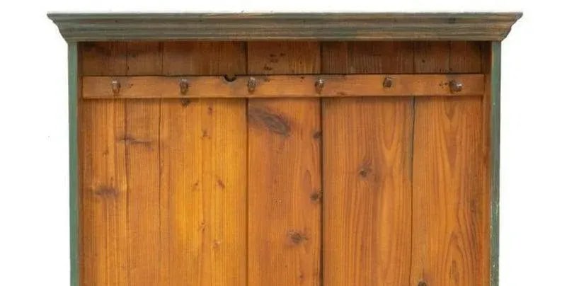 Antique Rustic Farmhouse Distressed Painted Hall Tree - 3