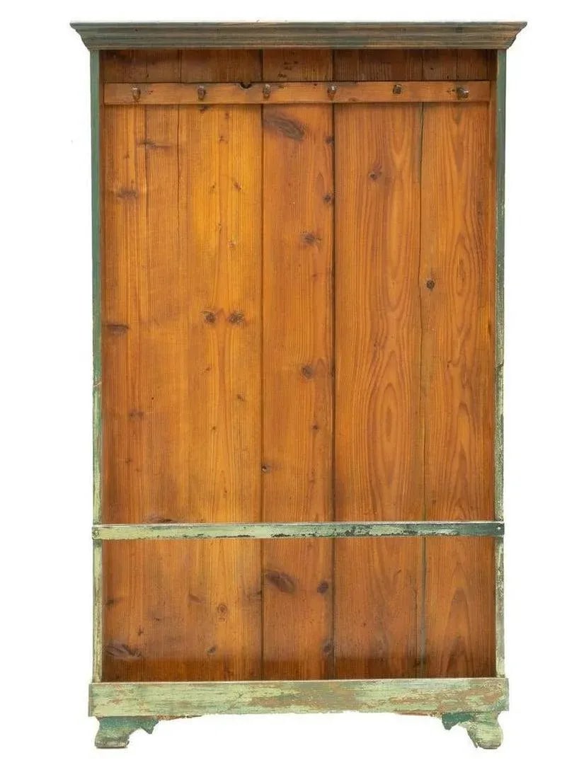 Antique Rustic Farmhouse Distressed Painted Hall Tree - 5