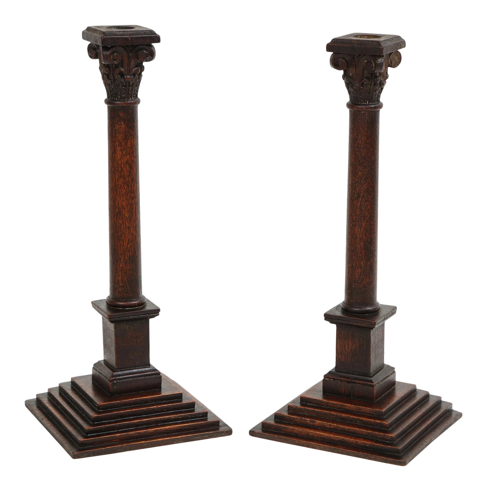 George III Neoclassical Candlesticks - a Pair (1 of 8)