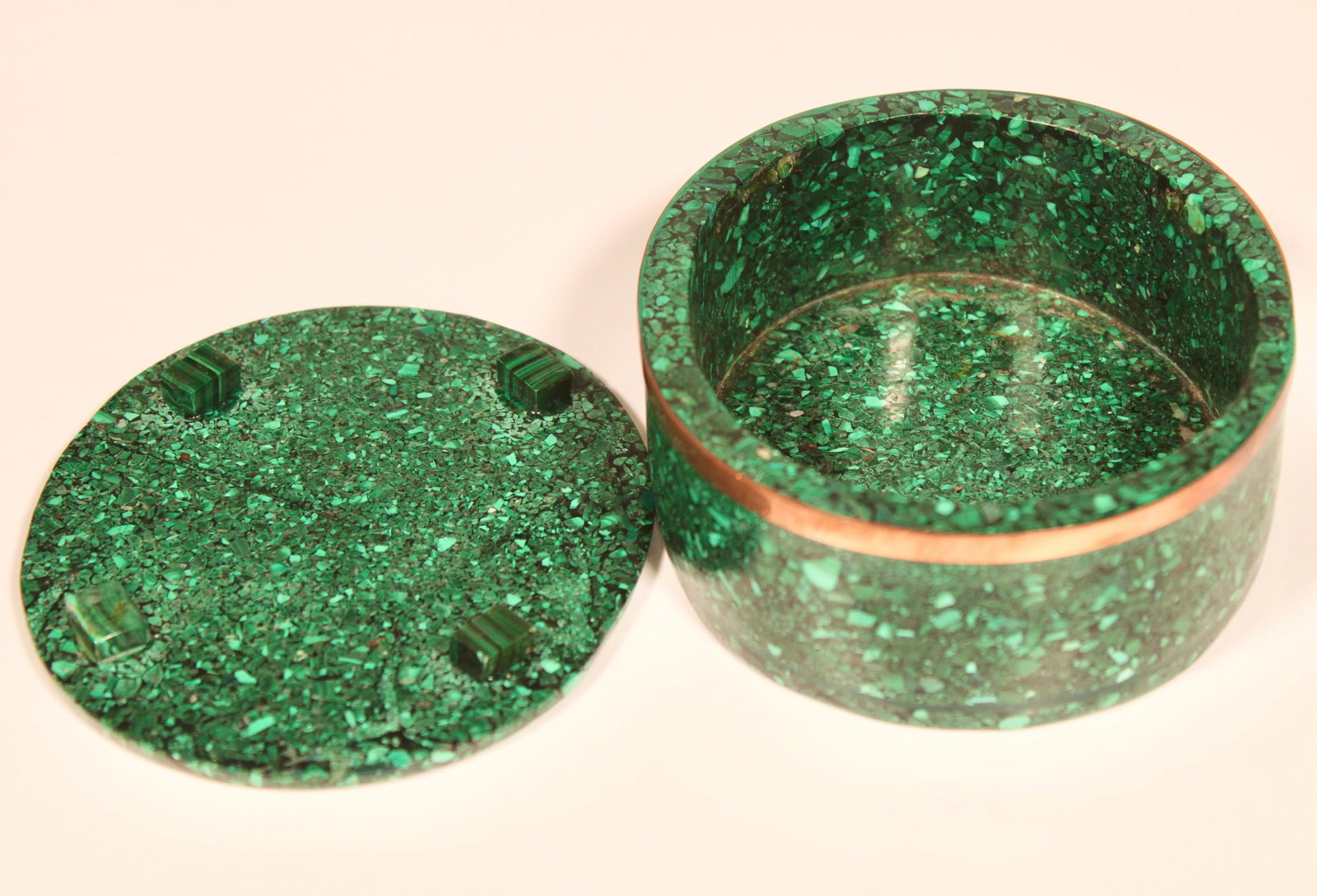 Large Vintage Genuine Malachite Box - 10