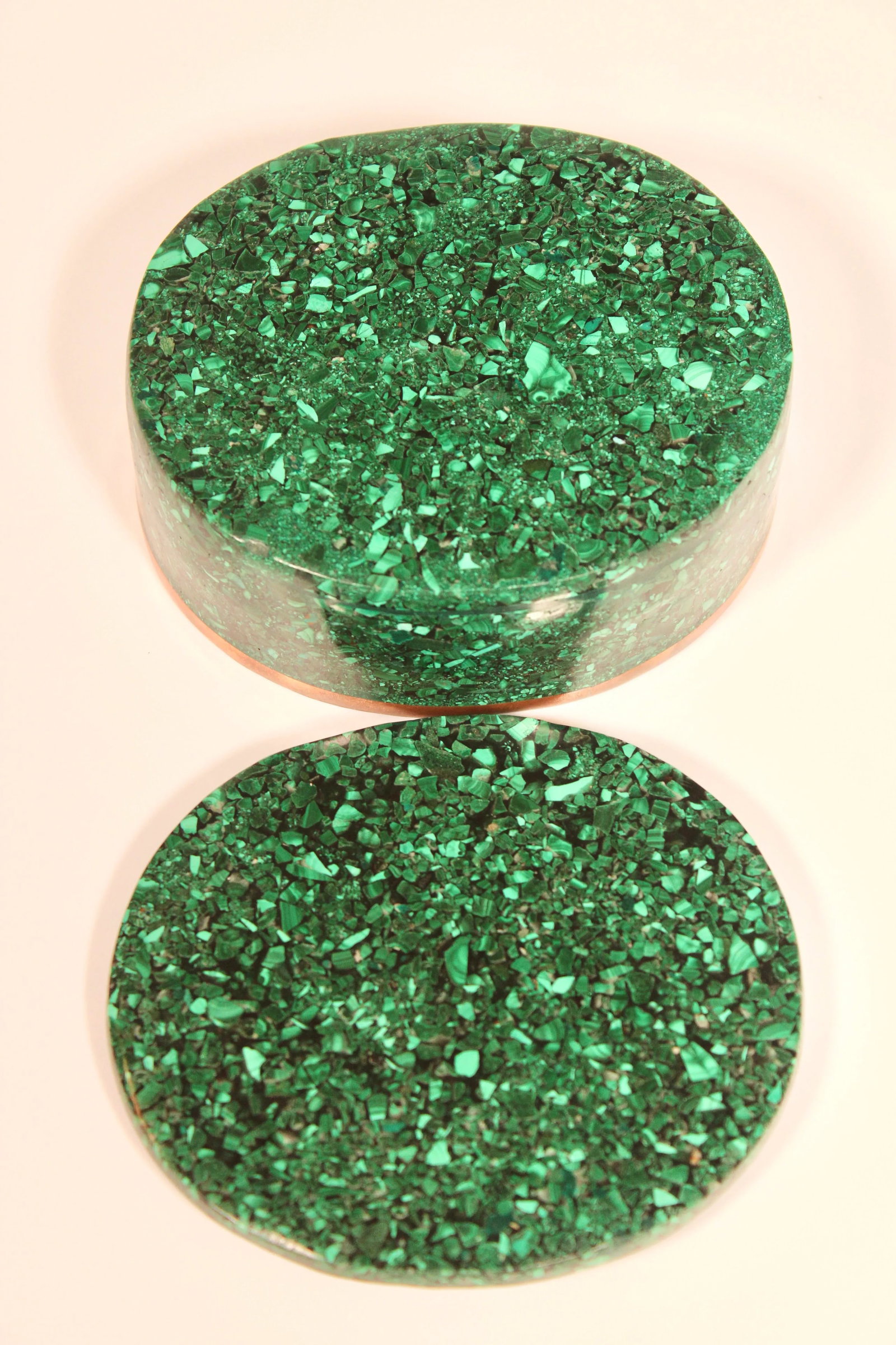 Large Vintage Genuine Malachite Box - 12