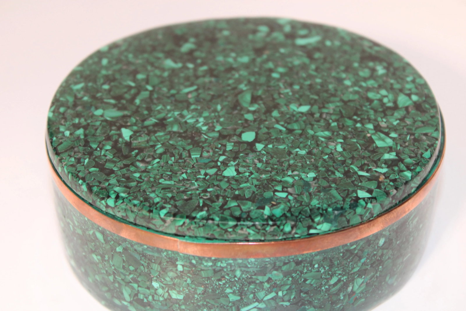 Large Vintage Genuine Malachite Box - 8