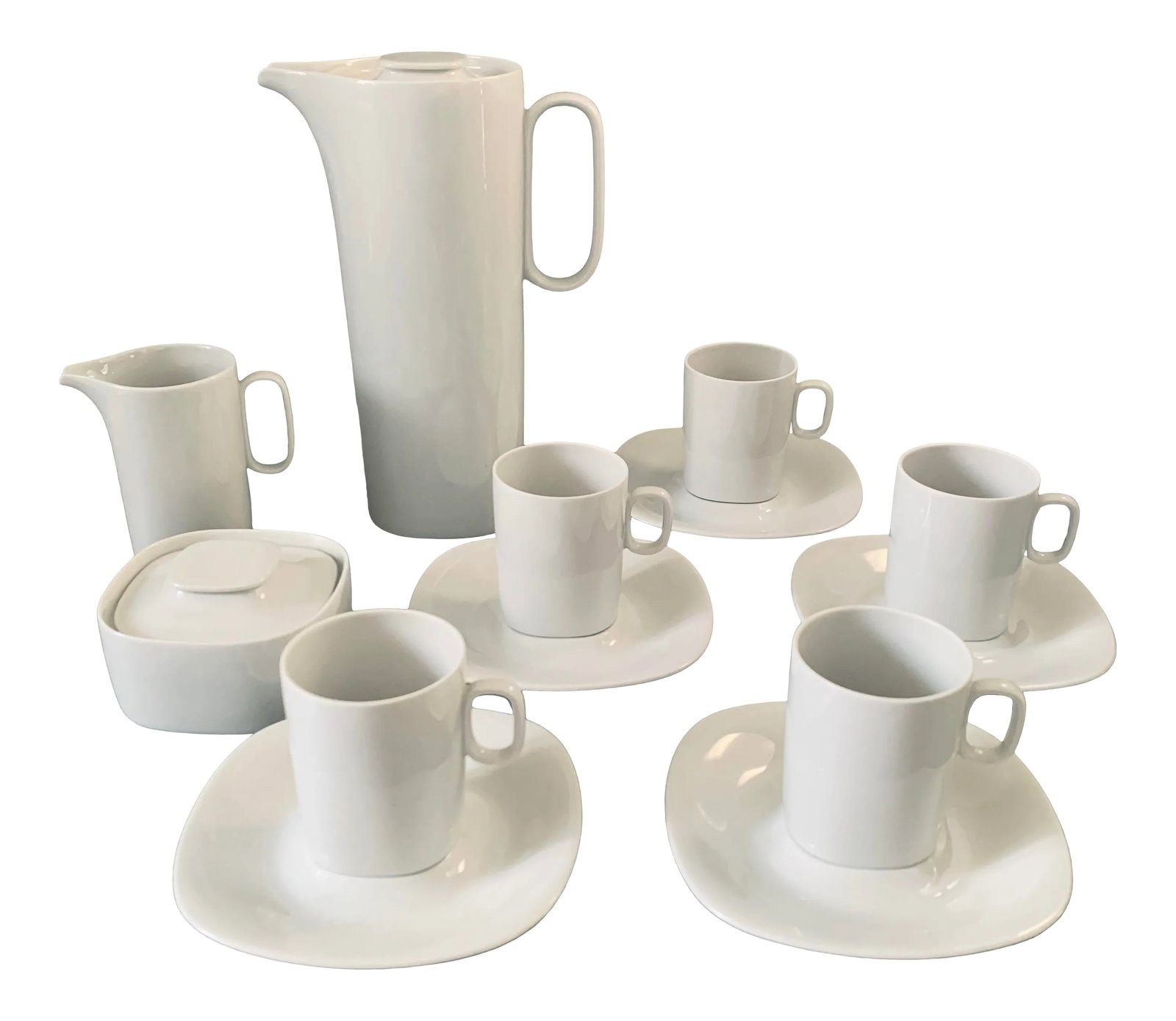1970s MCM Gerald Gulotta for Langenthal Switzerland Espresso Coffee Service Block in Transition Whit (1 of 12)
