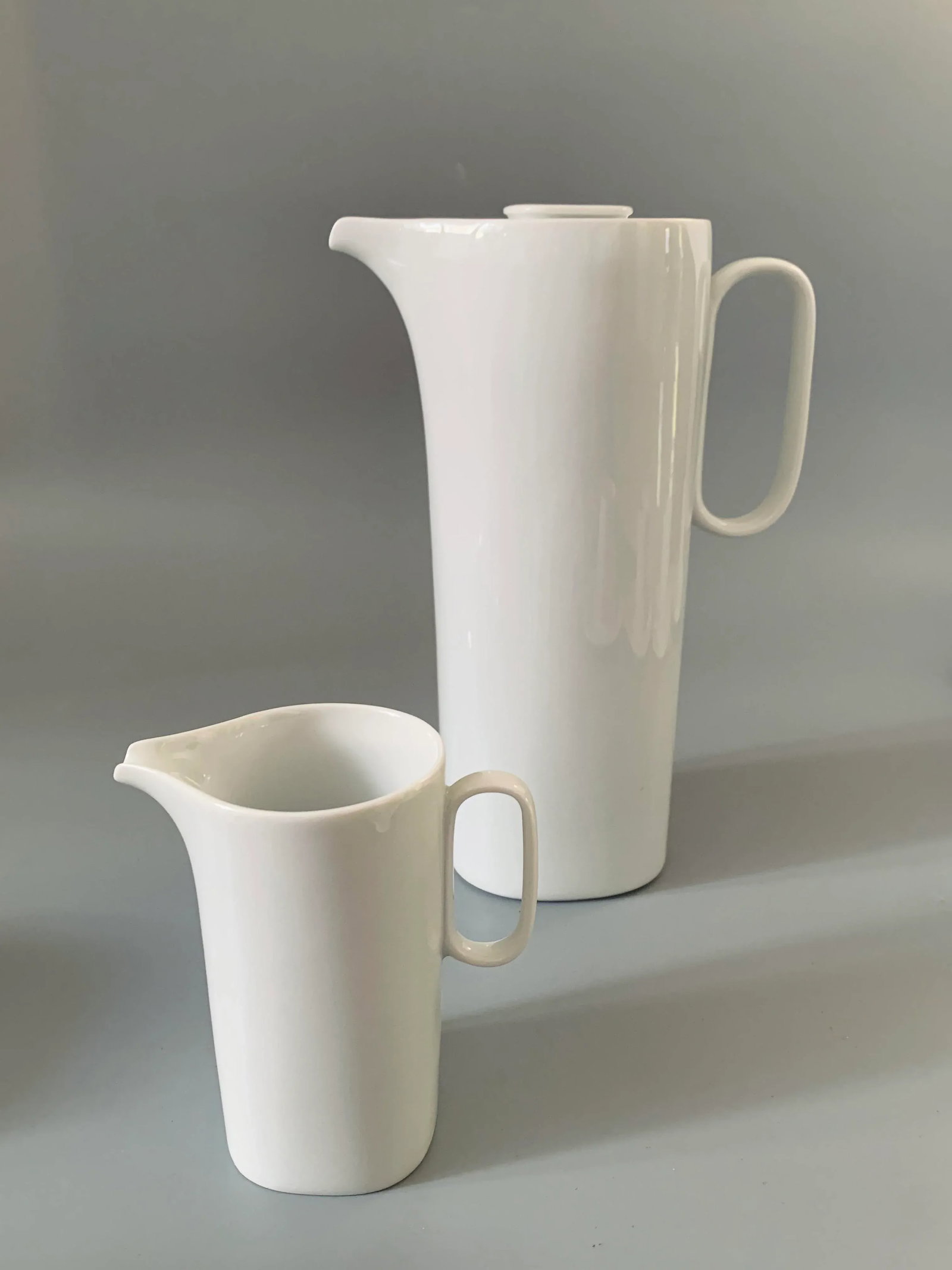 1970s MCM Gerald Gulotta for Langenthal Switzerland Espresso Coffee Service Block in Transition Whit - 7