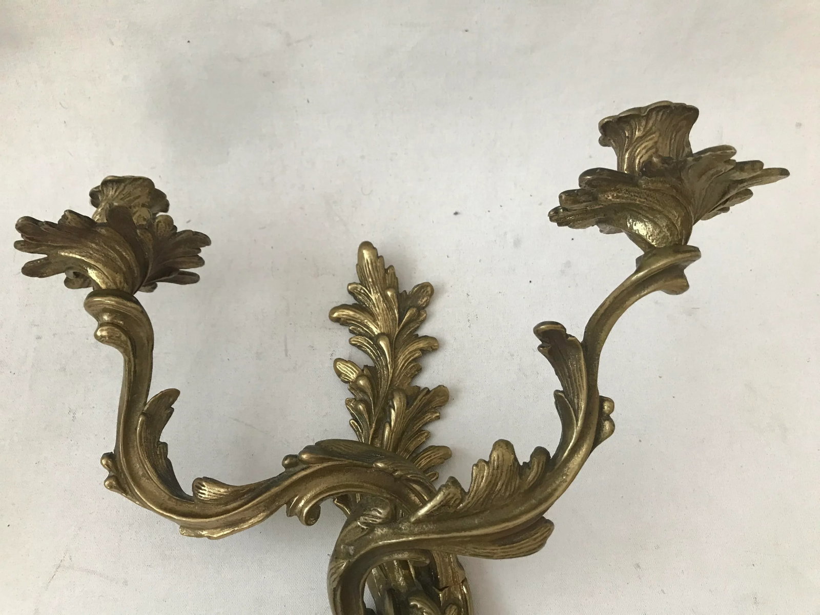 Louis XV Style Glo-Mar Artworks Brass Sconces Candle Holders - 3