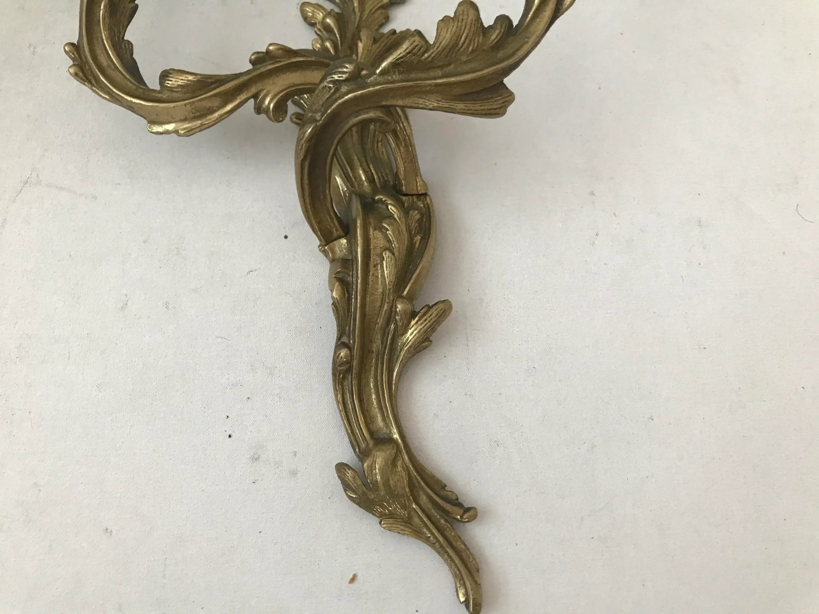 Louis XV Style Glo-Mar Artworks Brass Sconces Candle Holders - 4