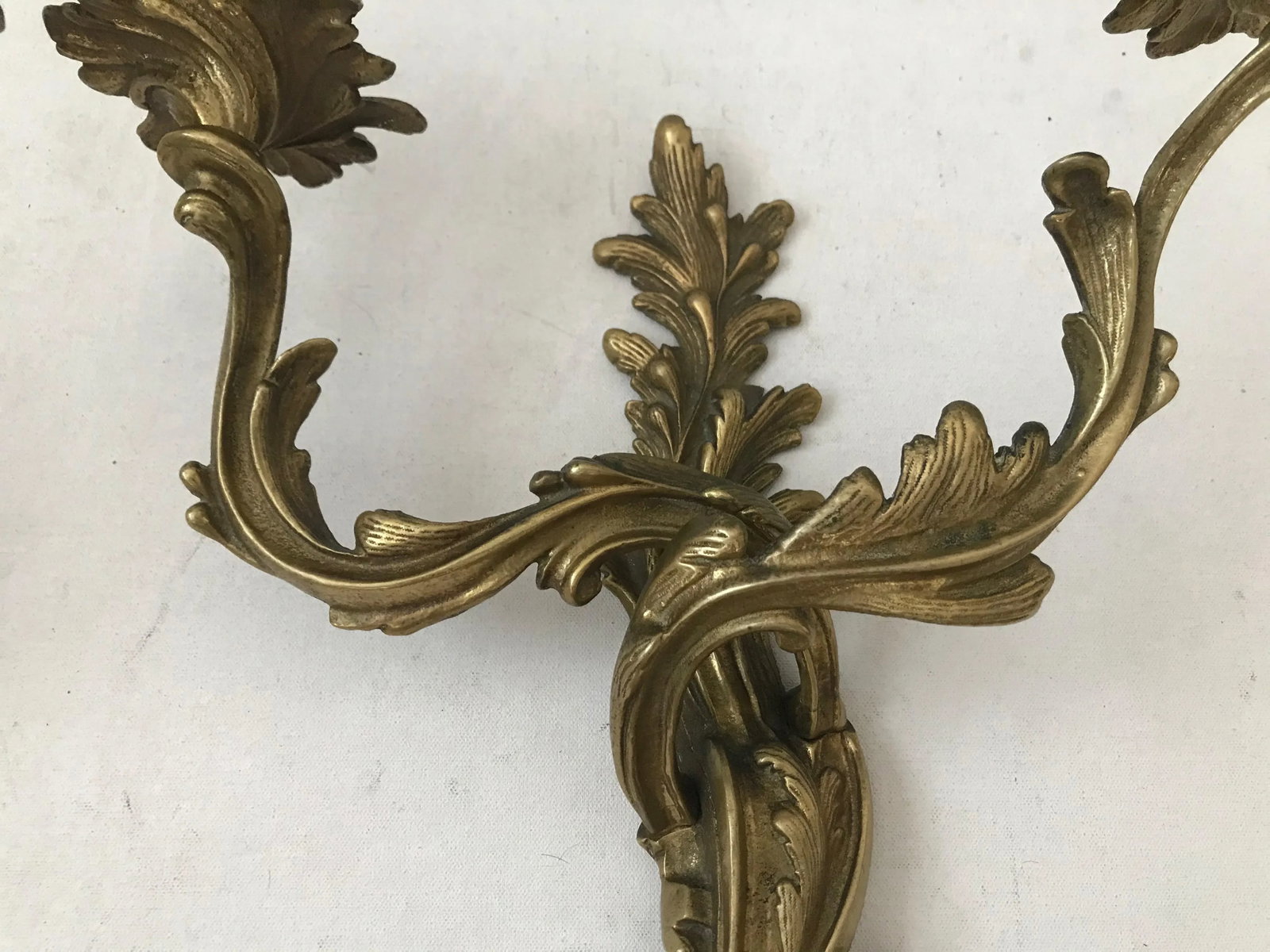 Louis XV Style Glo-Mar Artworks Brass Sconces Candle Holders - 8