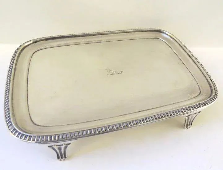 Irish Sterling Teapot Stand by James Scott c 1808 - 2