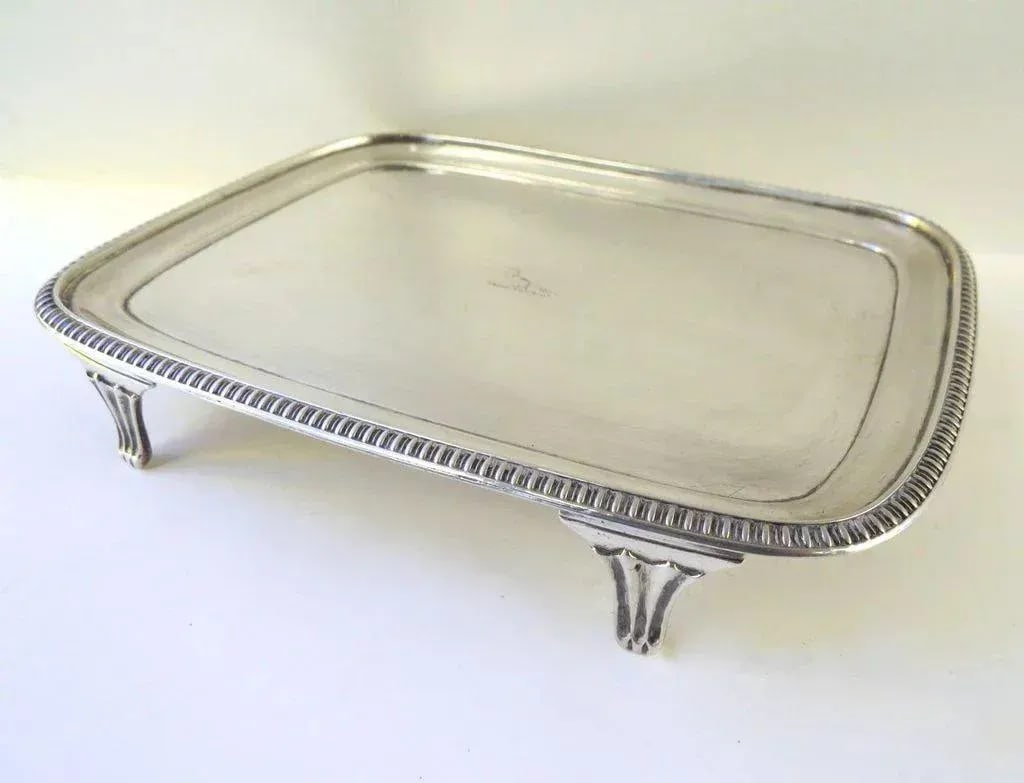 Irish Sterling Teapot Stand by James Scott c 1808 - 7