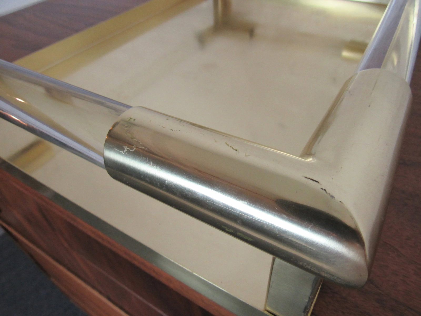 Vintage Brass and Lucite Tray - 5