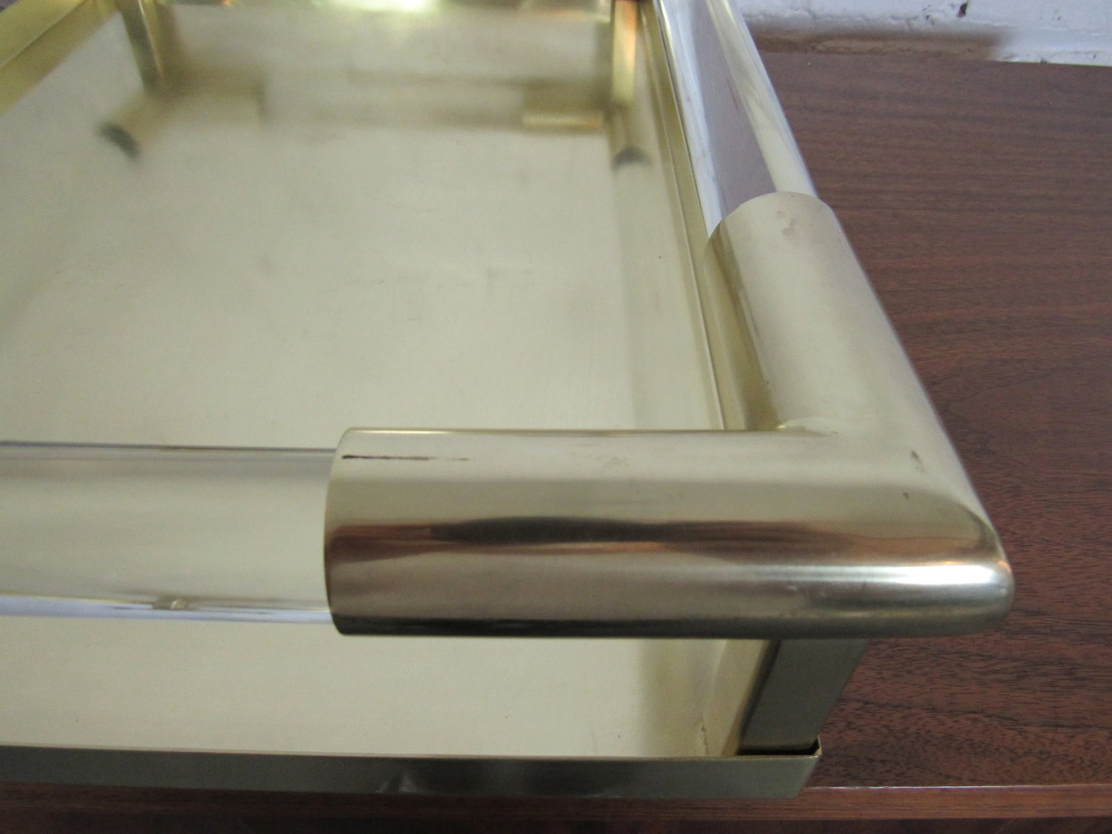 Vintage Brass and Lucite Tray - 7