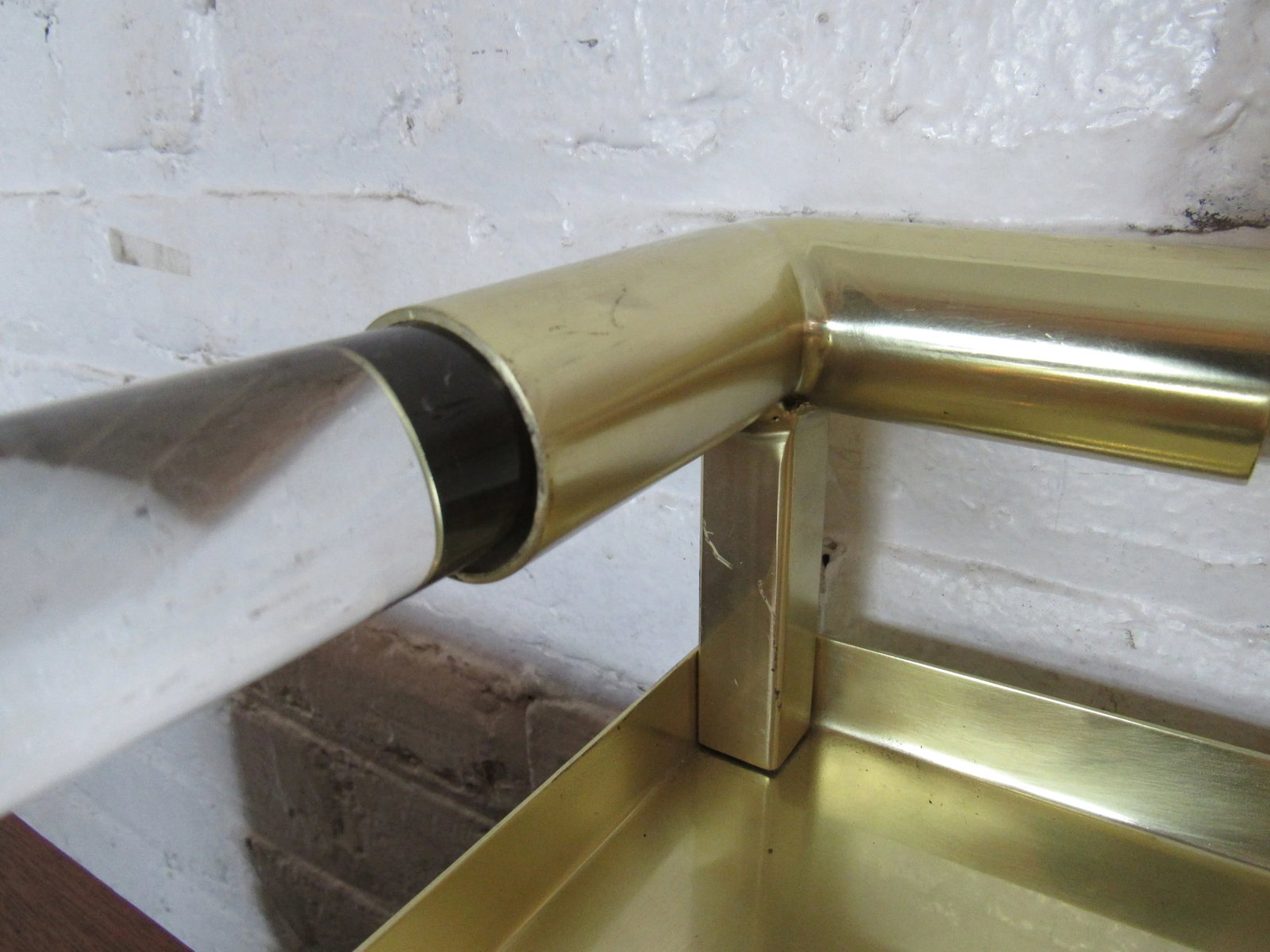 Vintage Brass and Lucite Tray - 8