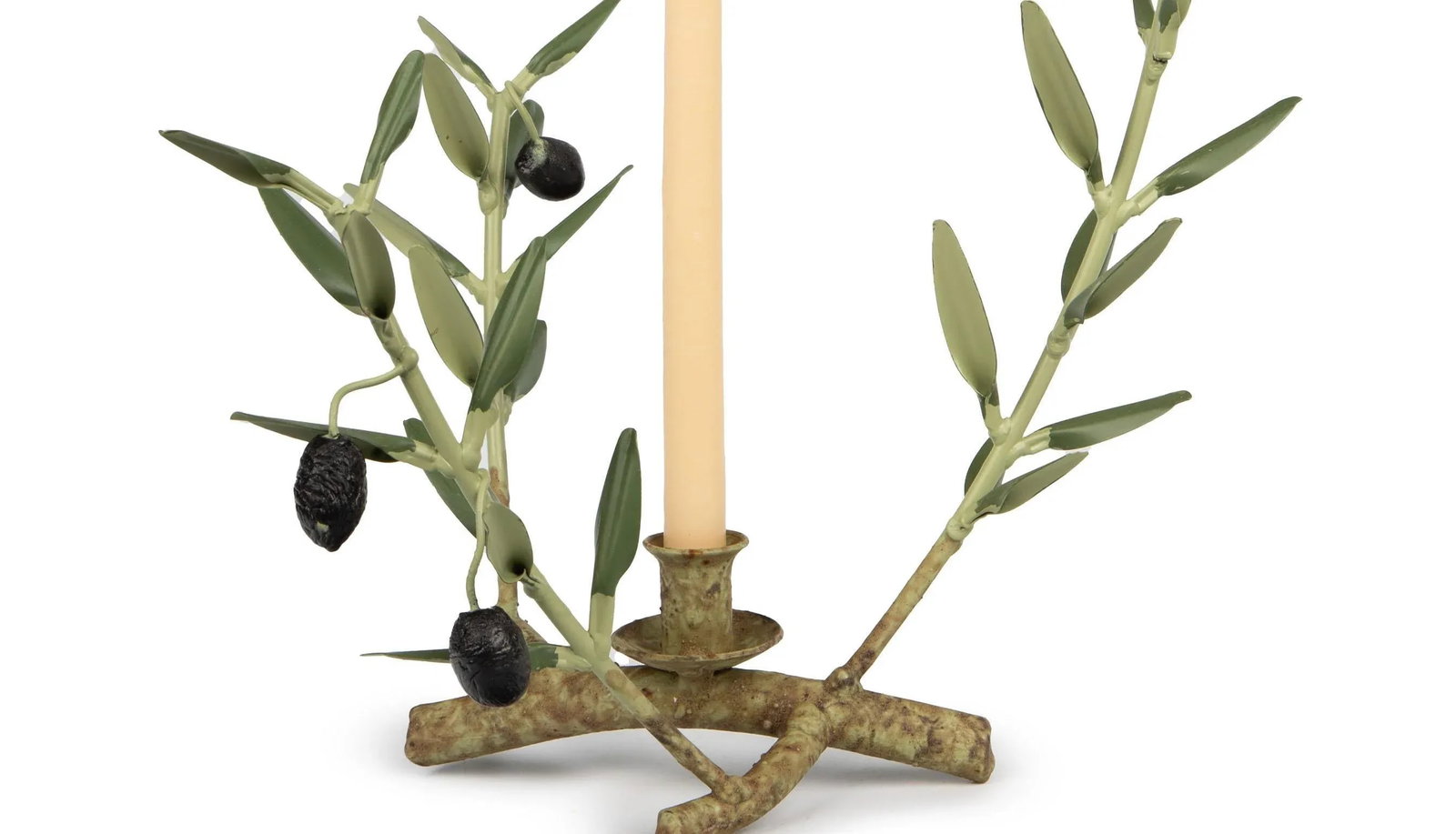 Handmade Olive Branch Candle Holder from Provence - 2