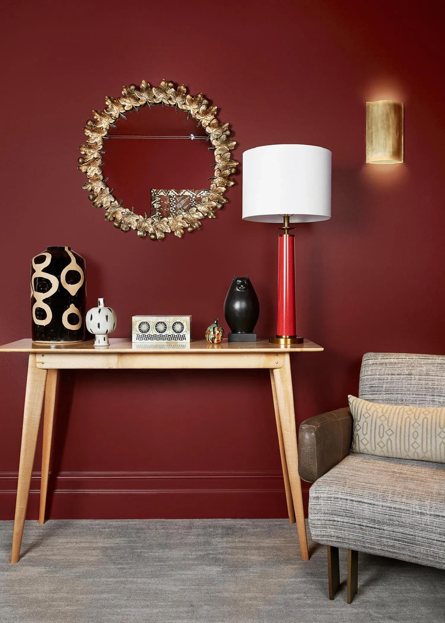 Currey & Co. Rhyme Red Table Lamp - 2