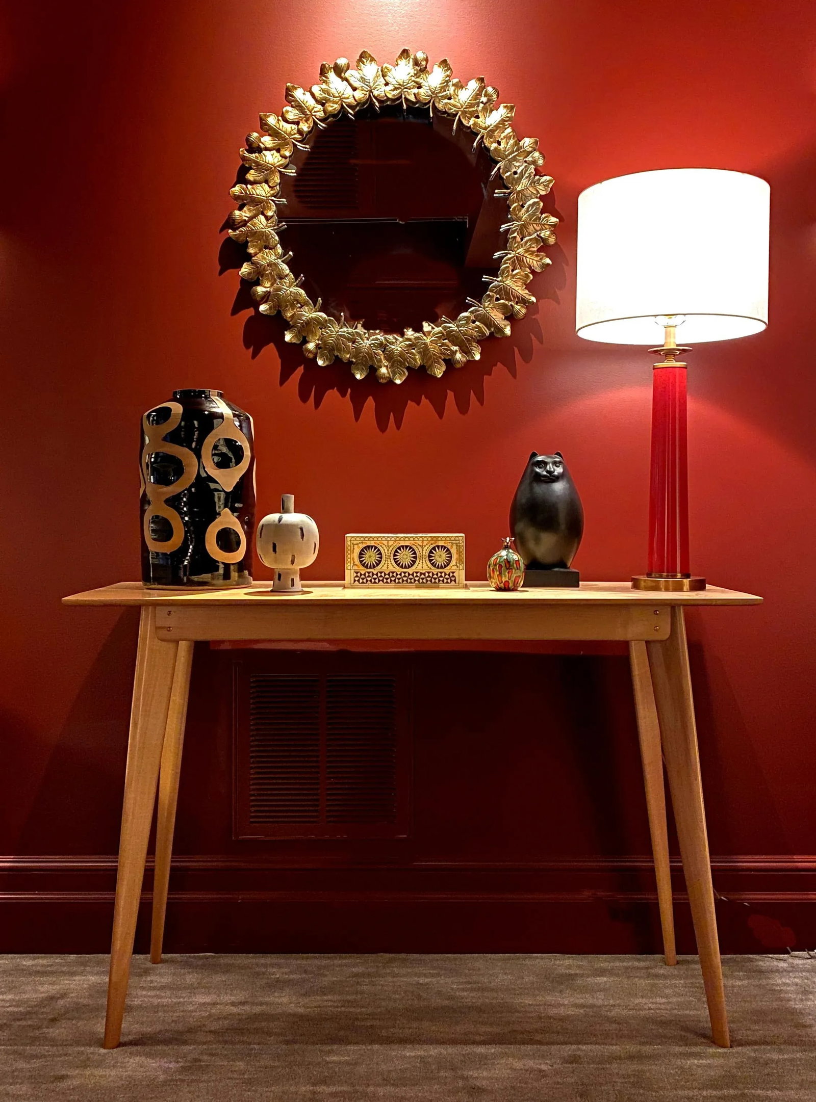 Currey & Co. Rhyme Red Table Lamp - 3
