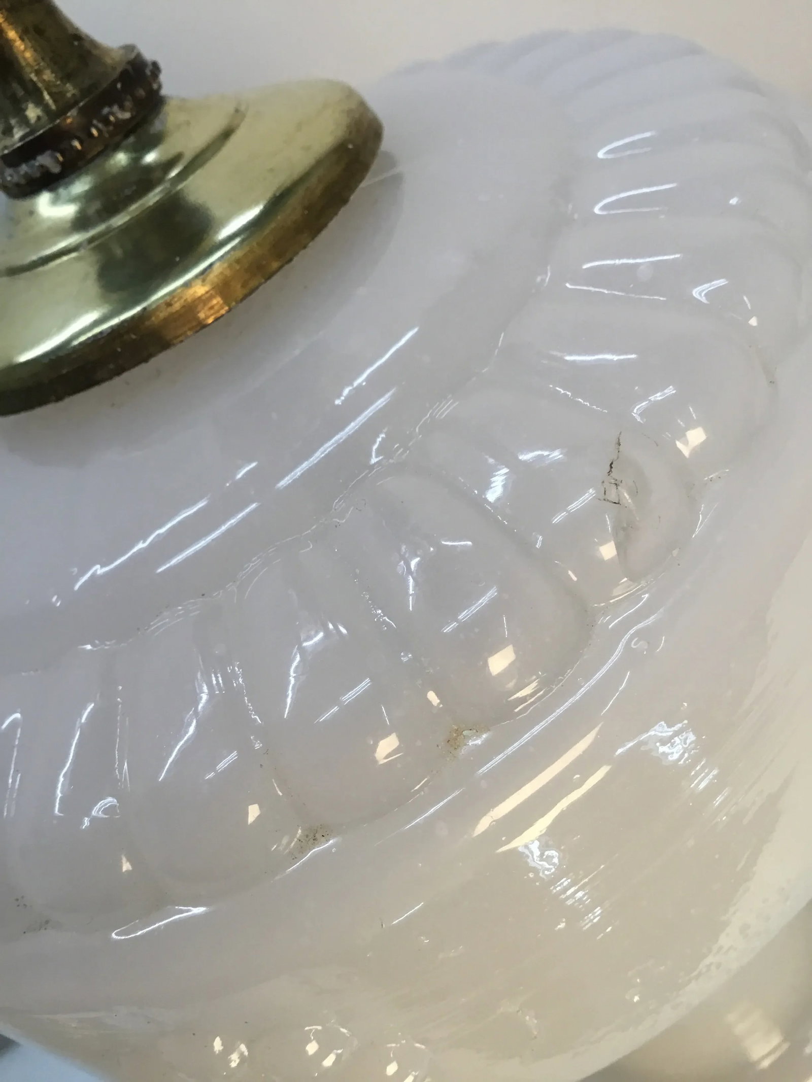 Vintage Opaline Glass Lamps - a Pair - 10