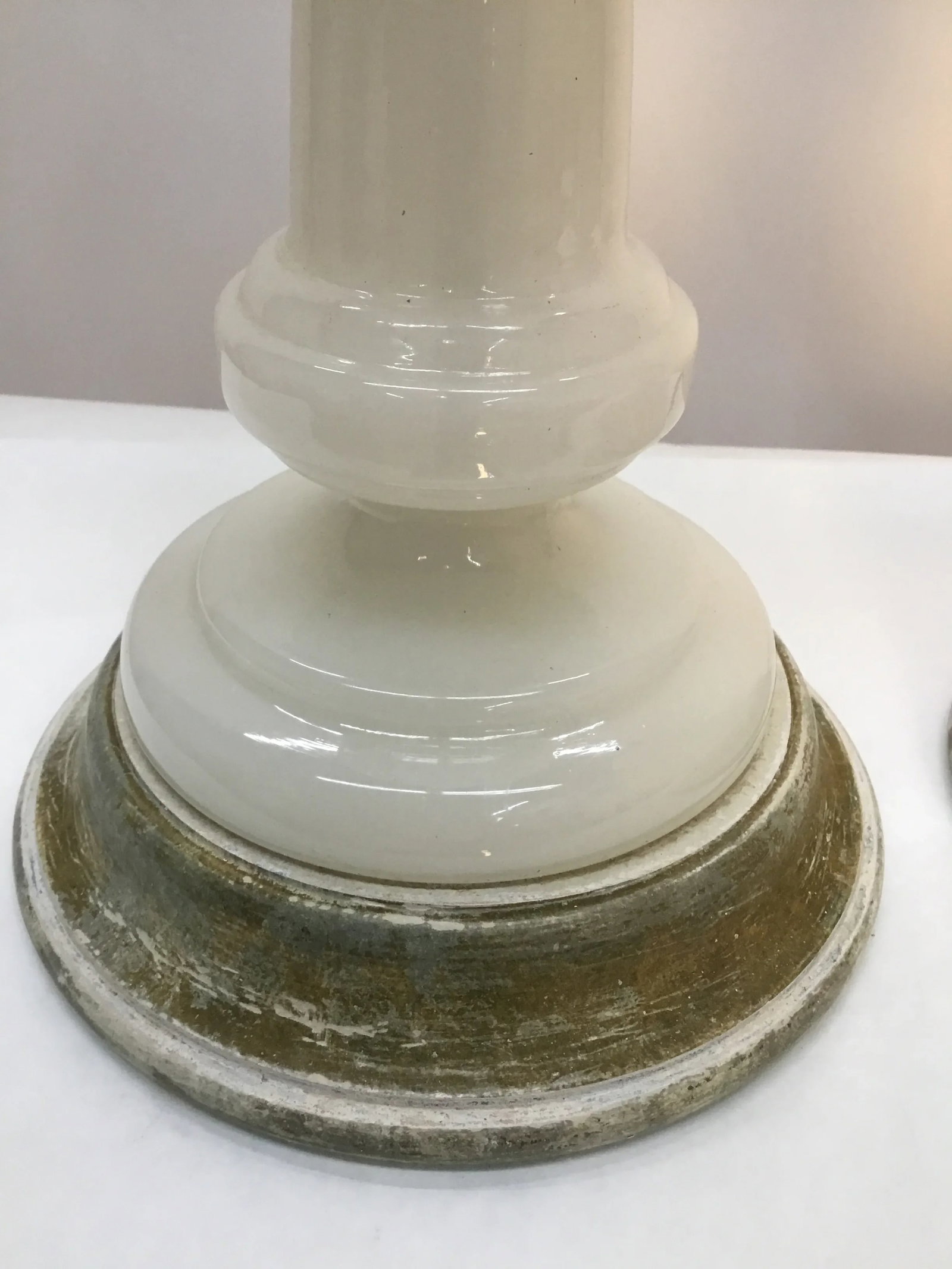 Vintage Opaline Glass Lamps - a Pair - 3