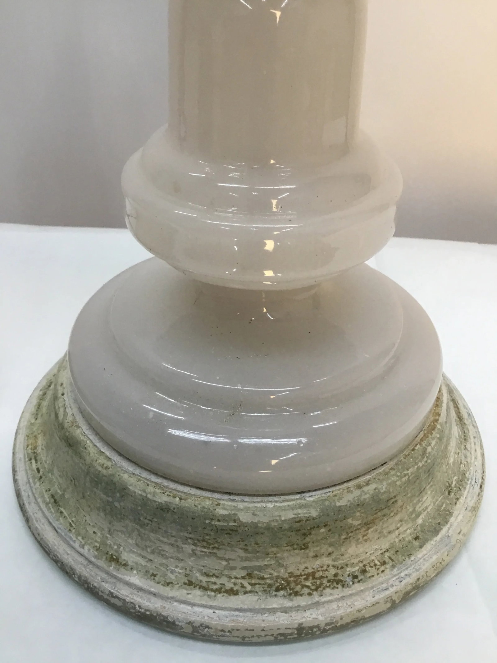 Vintage Opaline Glass Lamps - a Pair - 4