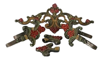 1920s Curtain Rod Accents & Tie Backs 7Pcs (1 of 6)