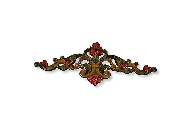1920s Curtain Rod Accents & Tie Backs 7Pcs - 5