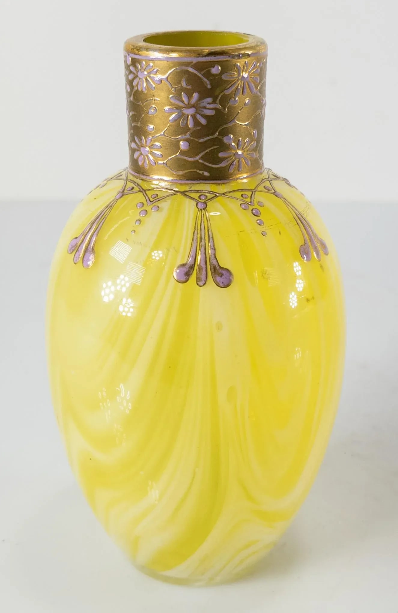 Art Nouveau Enameled Glass Moser-Style Vase - 11