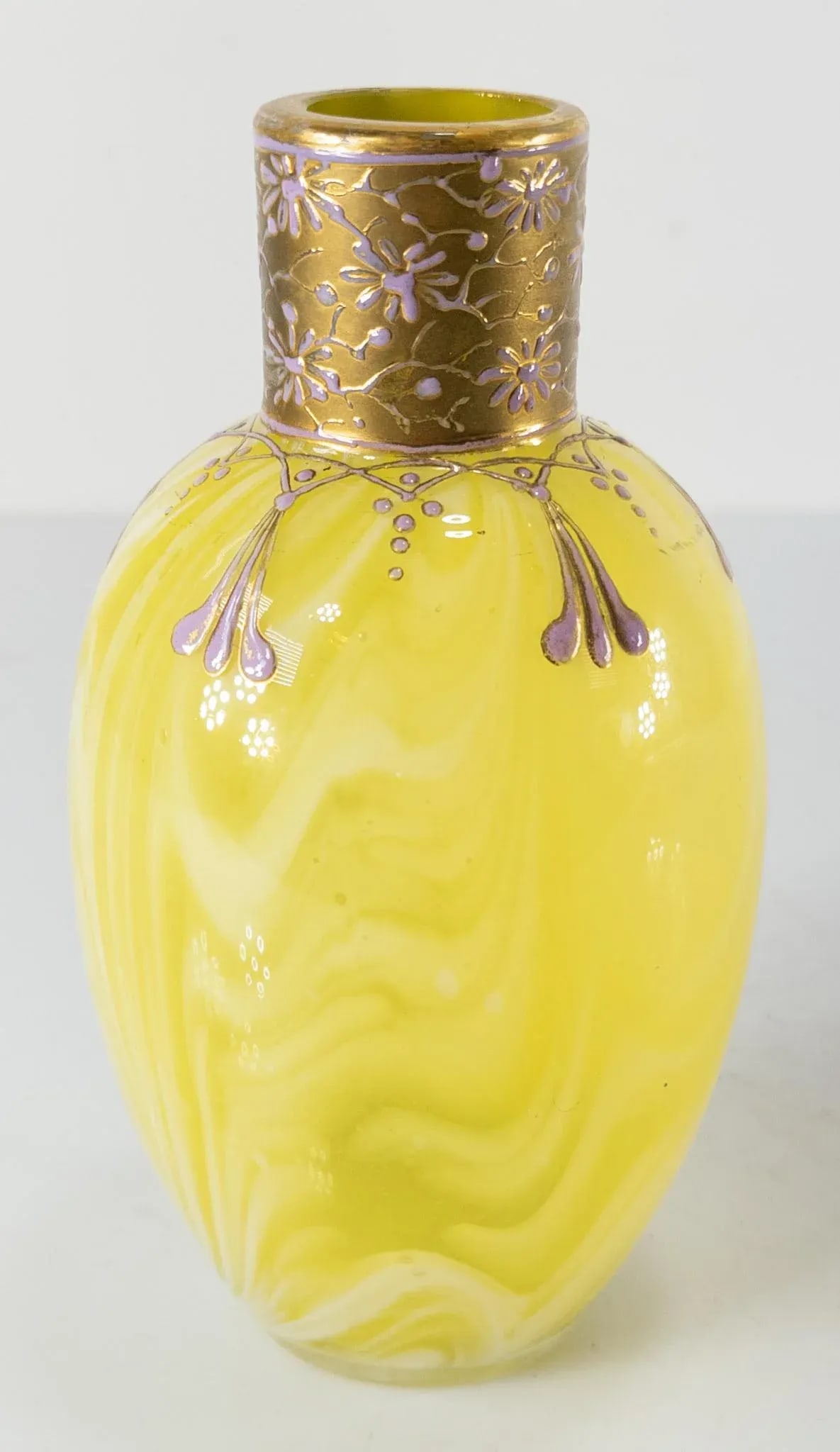 Art Nouveau Enameled Glass Moser-Style Vase - 2