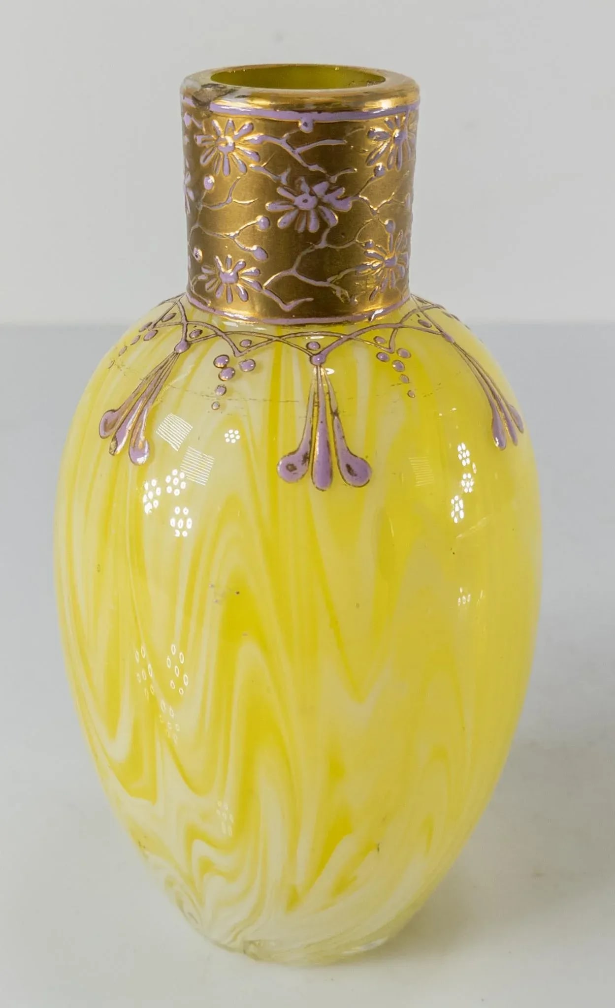 Art Nouveau Enameled Glass Moser-Style Vase - 3
