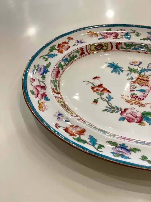 Vintage Serving Platter With Floral Pattern - 5
