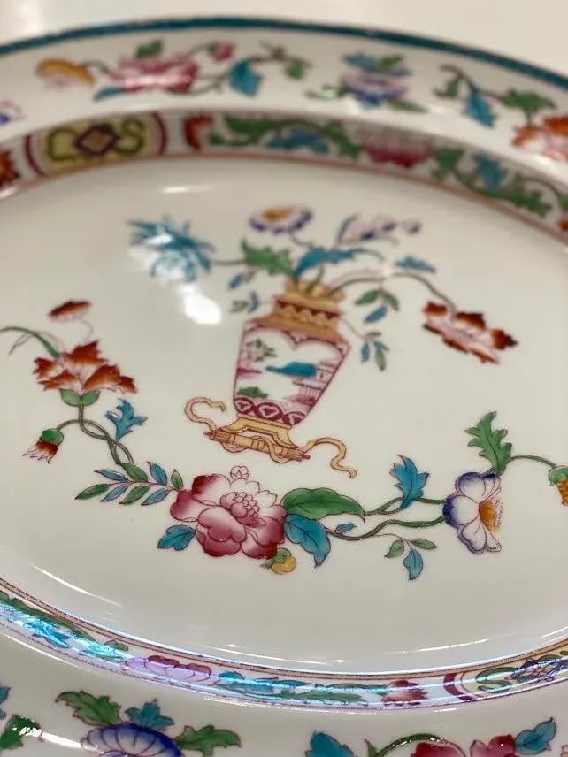 Vintage Serving Platter With Floral Pattern - 6
