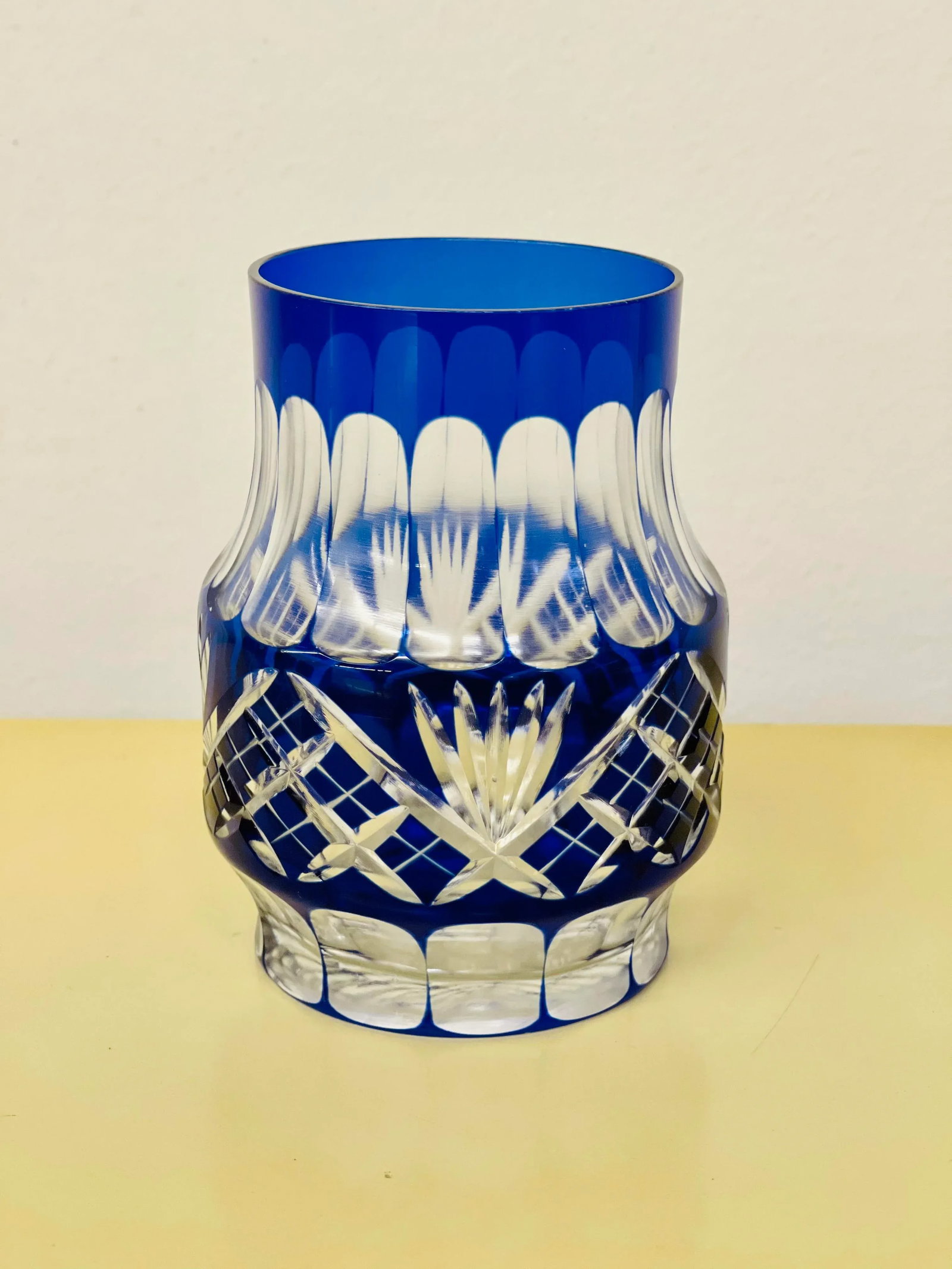 Vintage Mid-Century Hungarian Crystal Cobalt Blue Decanter & Glass Set - 2 Pieces - 10
