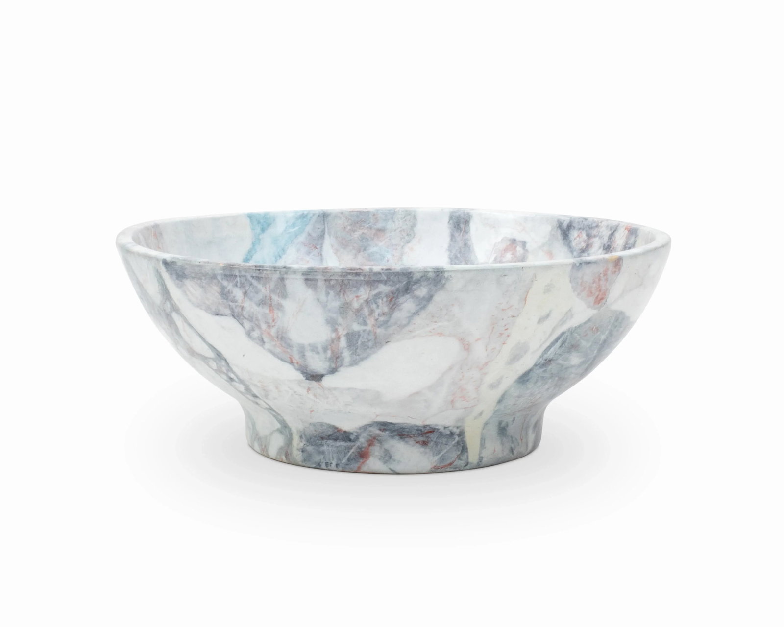 Large Decorative "Marbled" Ceramic Bowl - 2