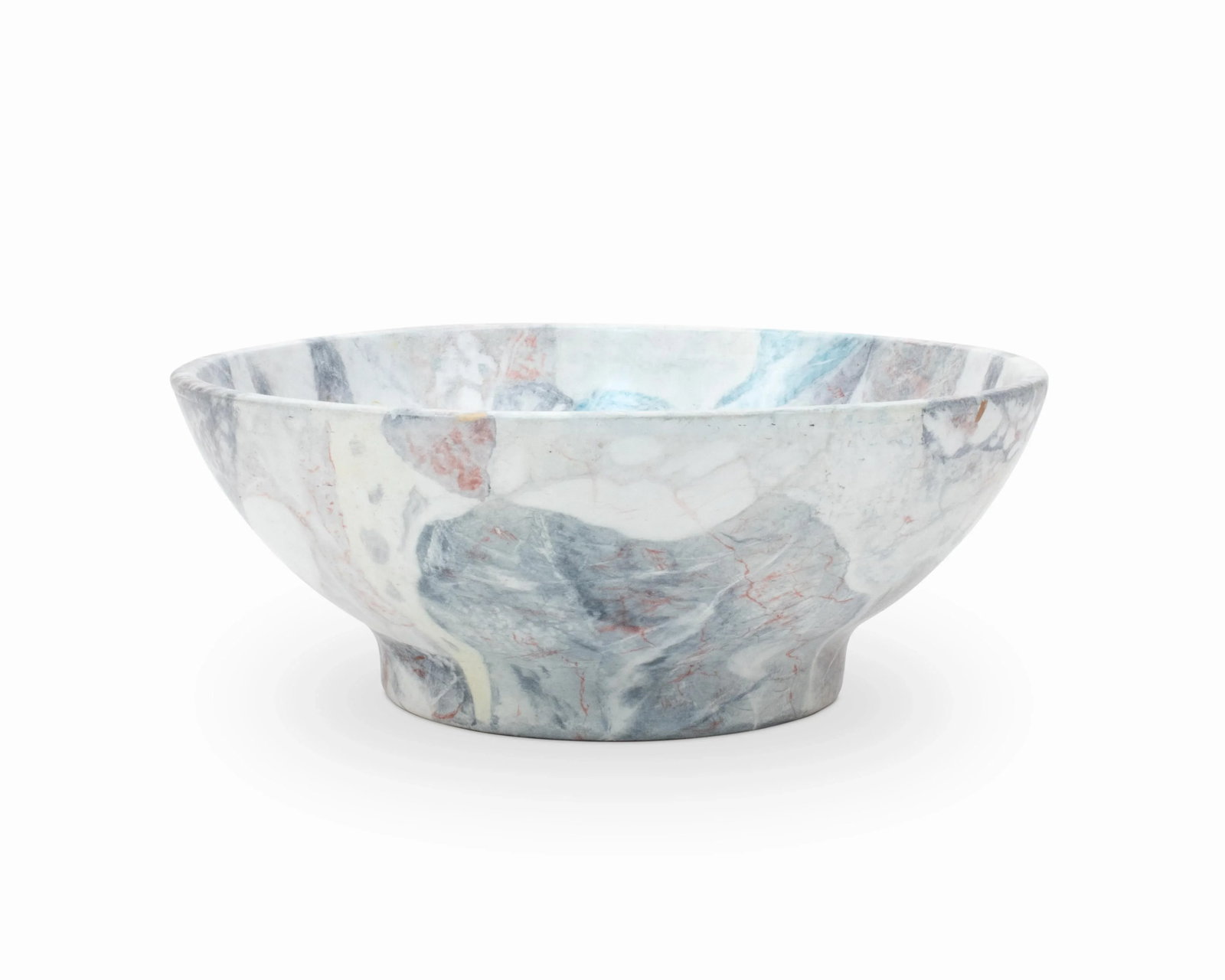 Large Decorative "Marbled" Ceramic Bowl - 3