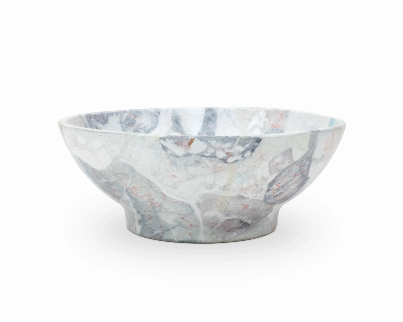 Large Decorative "Marbled" Ceramic Bowl - 4