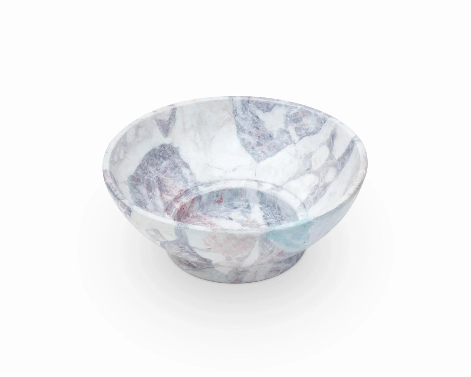 Large Decorative "Marbled" Ceramic Bowl - 5