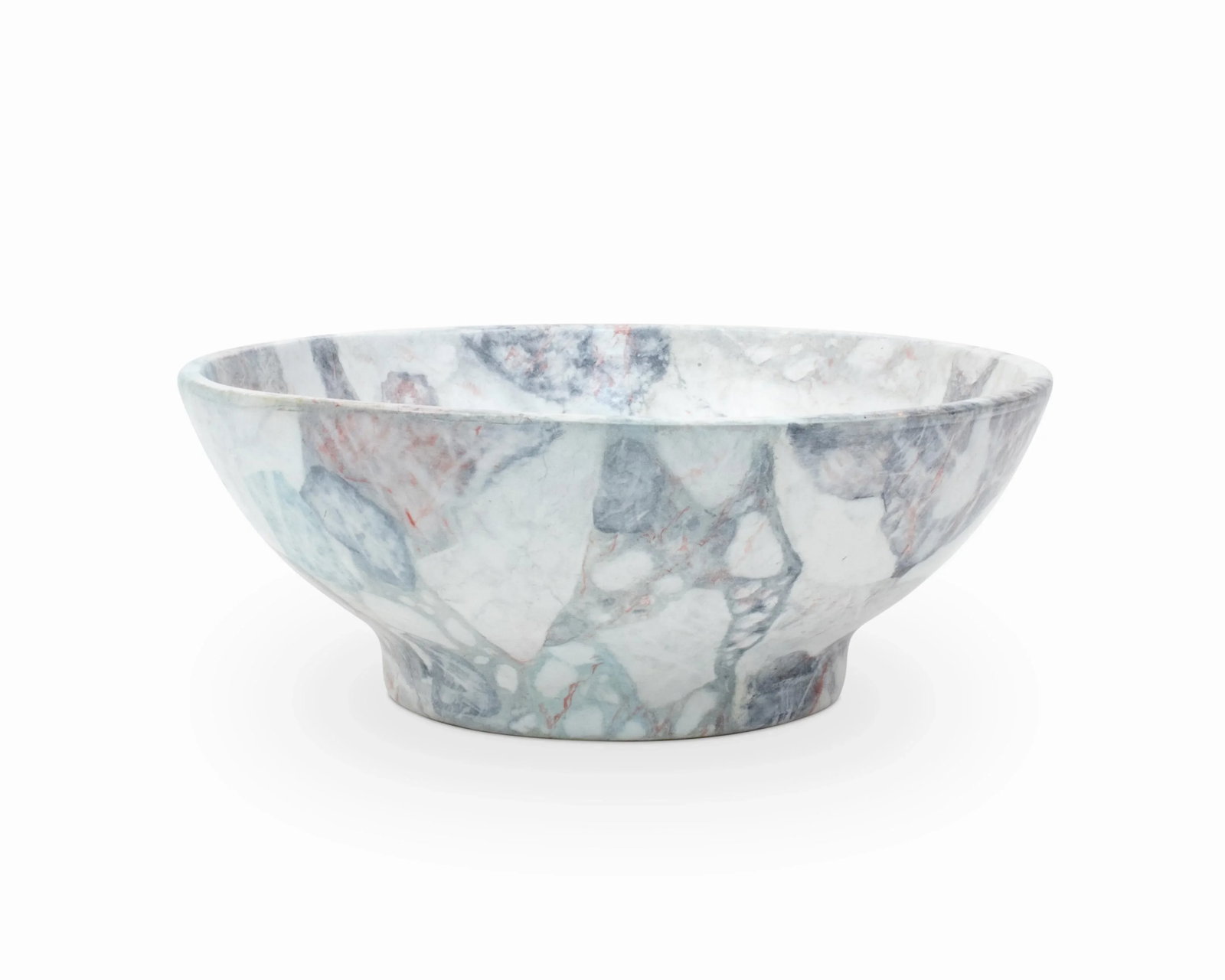 Large Decorative "Marbled" Ceramic Bowl - 8
