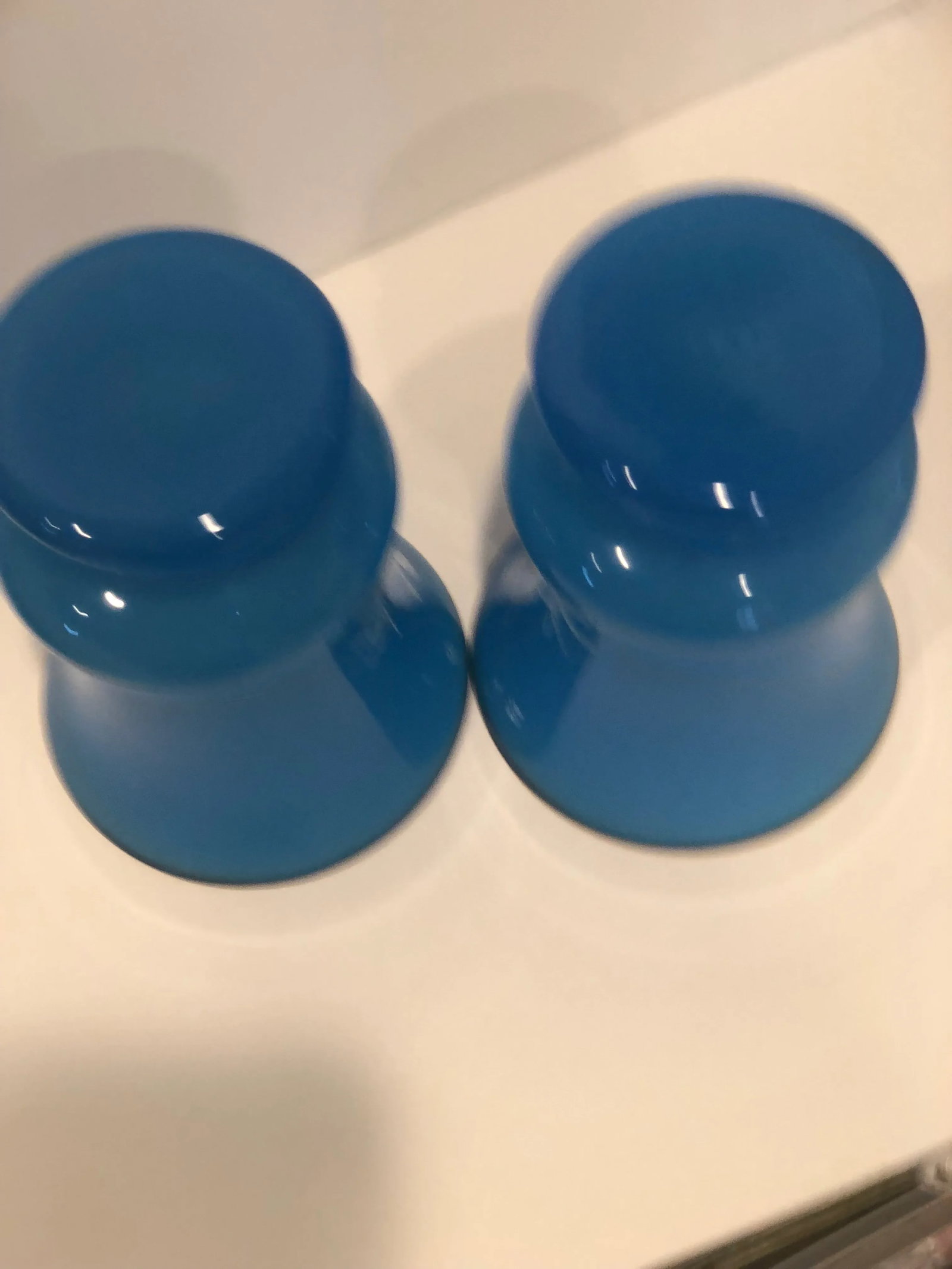 Victorian Opaline Glass Vases Hand Painted With Gilt Detail - a Pair - 6